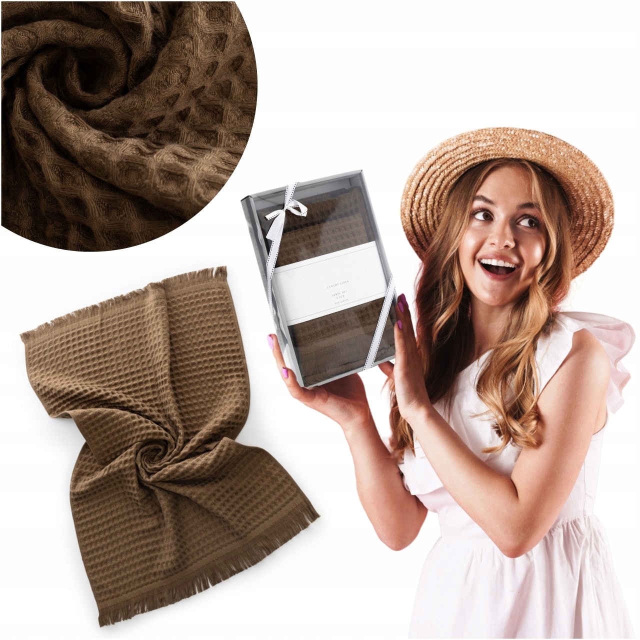 Sada bavlněných Ručníků 50x90 a 70x140 Cinar Nil Set jako Dárek