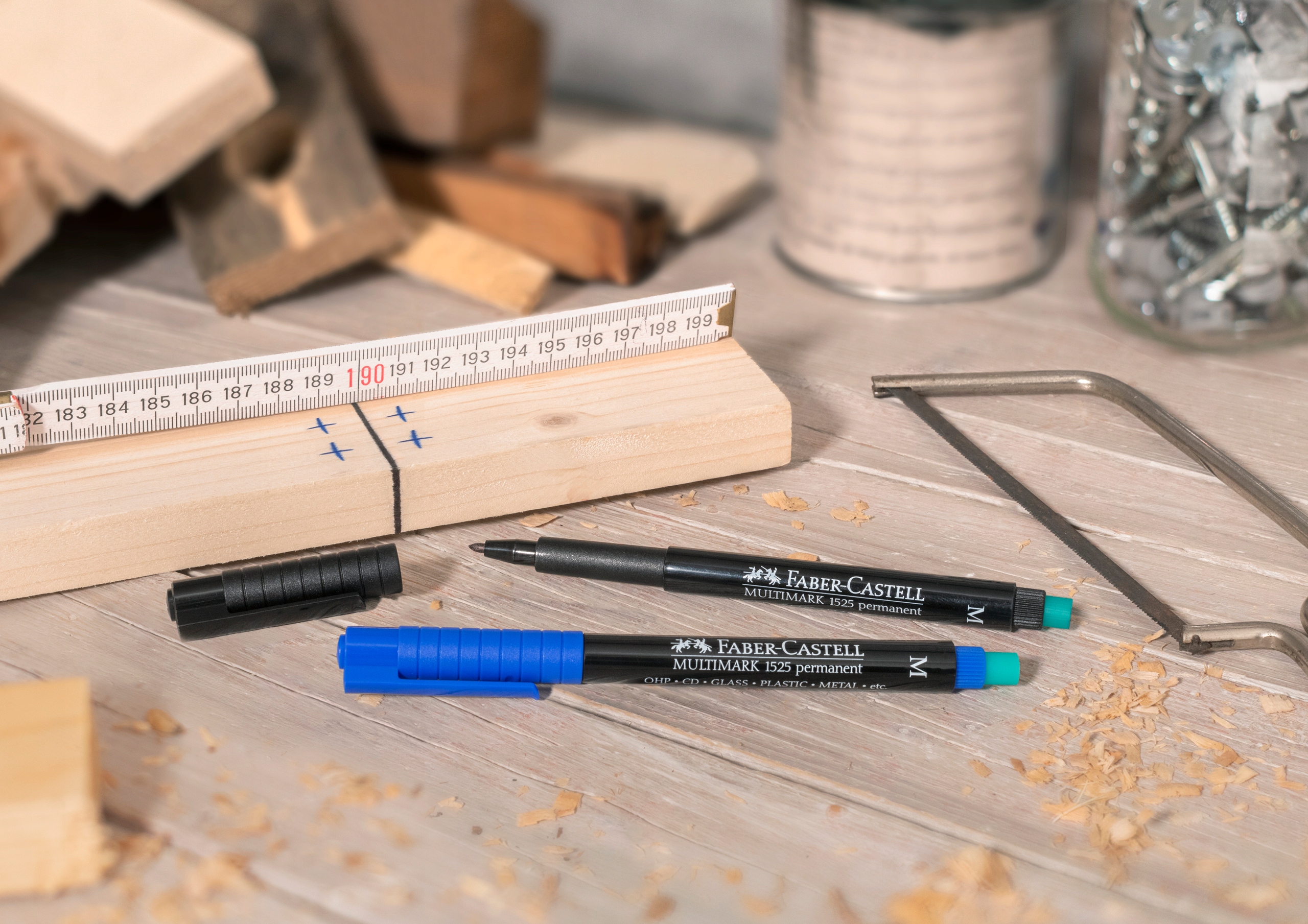 FABER-CASTELL Foliopis marker cienkopis do płyt F 0,6 mm Multimark 8 sztuk Kolor różne kolory