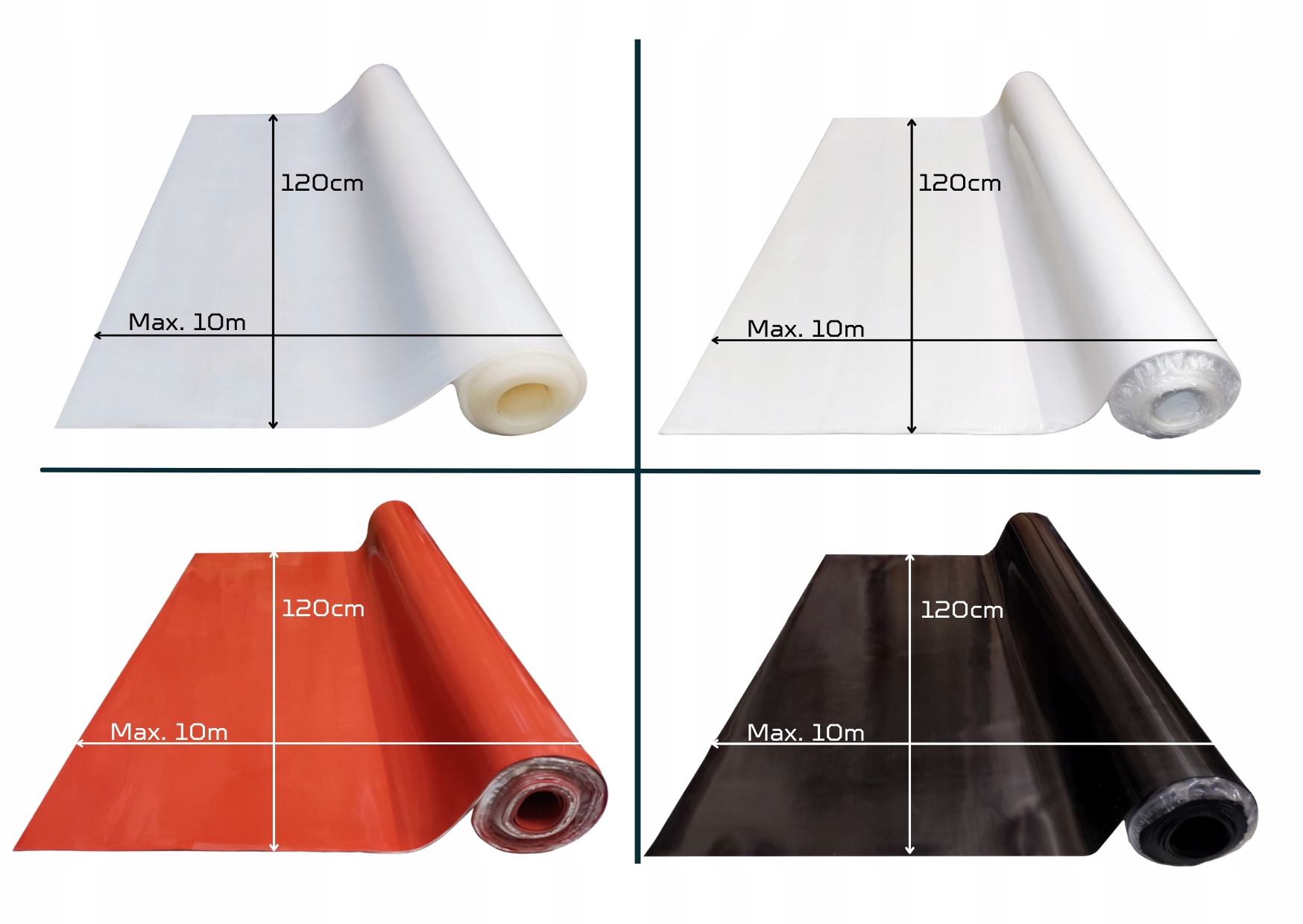 Mata silikonowa płyta MVQ czerwona grubość 6mm Długość (cm) 10 cm