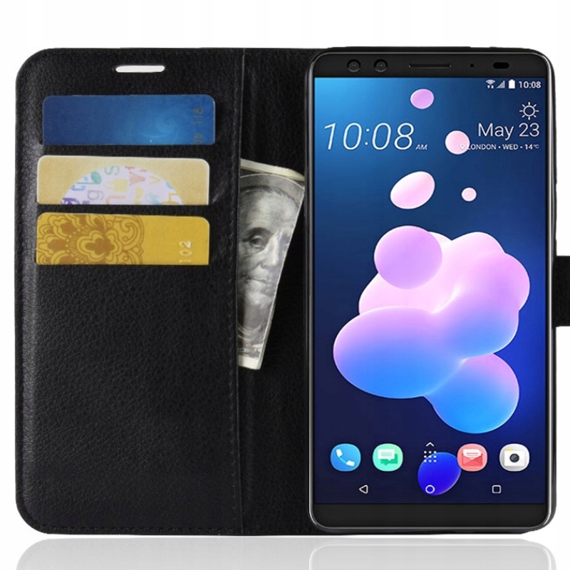 

Etui Z Klapką Portfel Litchi Do Htc U12+ Plus