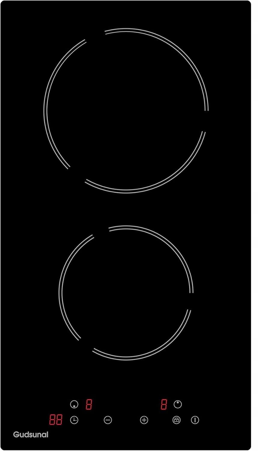 Płyta kuchenna 2-płytowa płyta ceramiczna z wtyczką 3000 W 9 stopni mocy