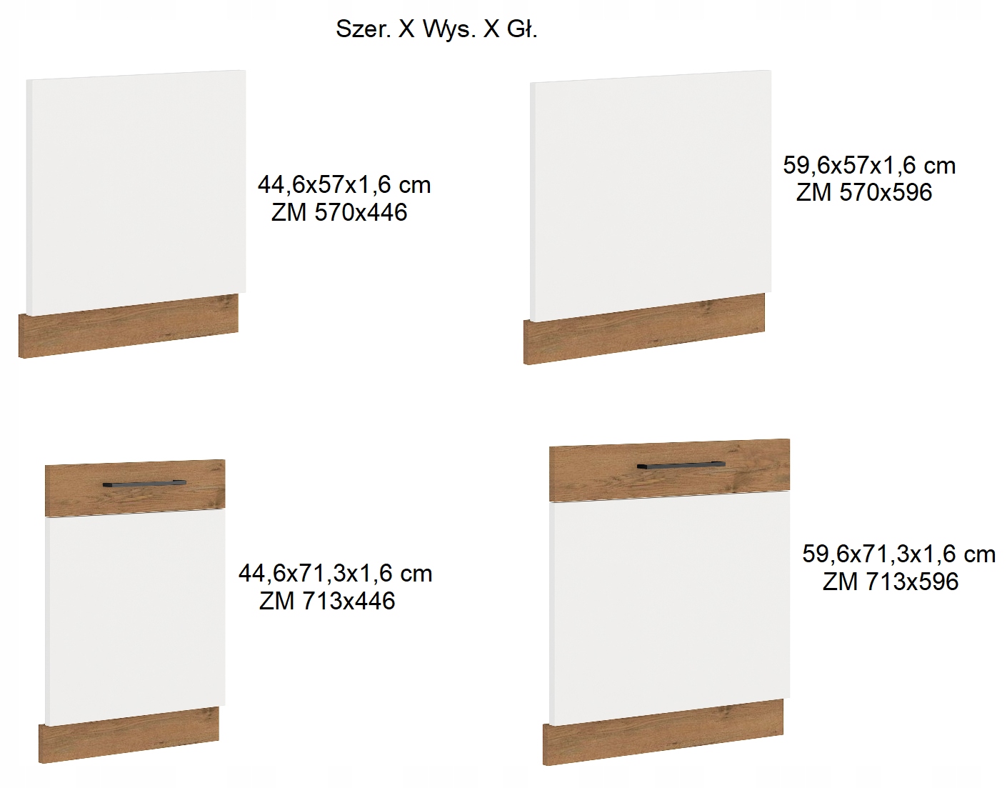 Szafka POŁYSK ALA pod zlewozmywak Kolor frontów biały