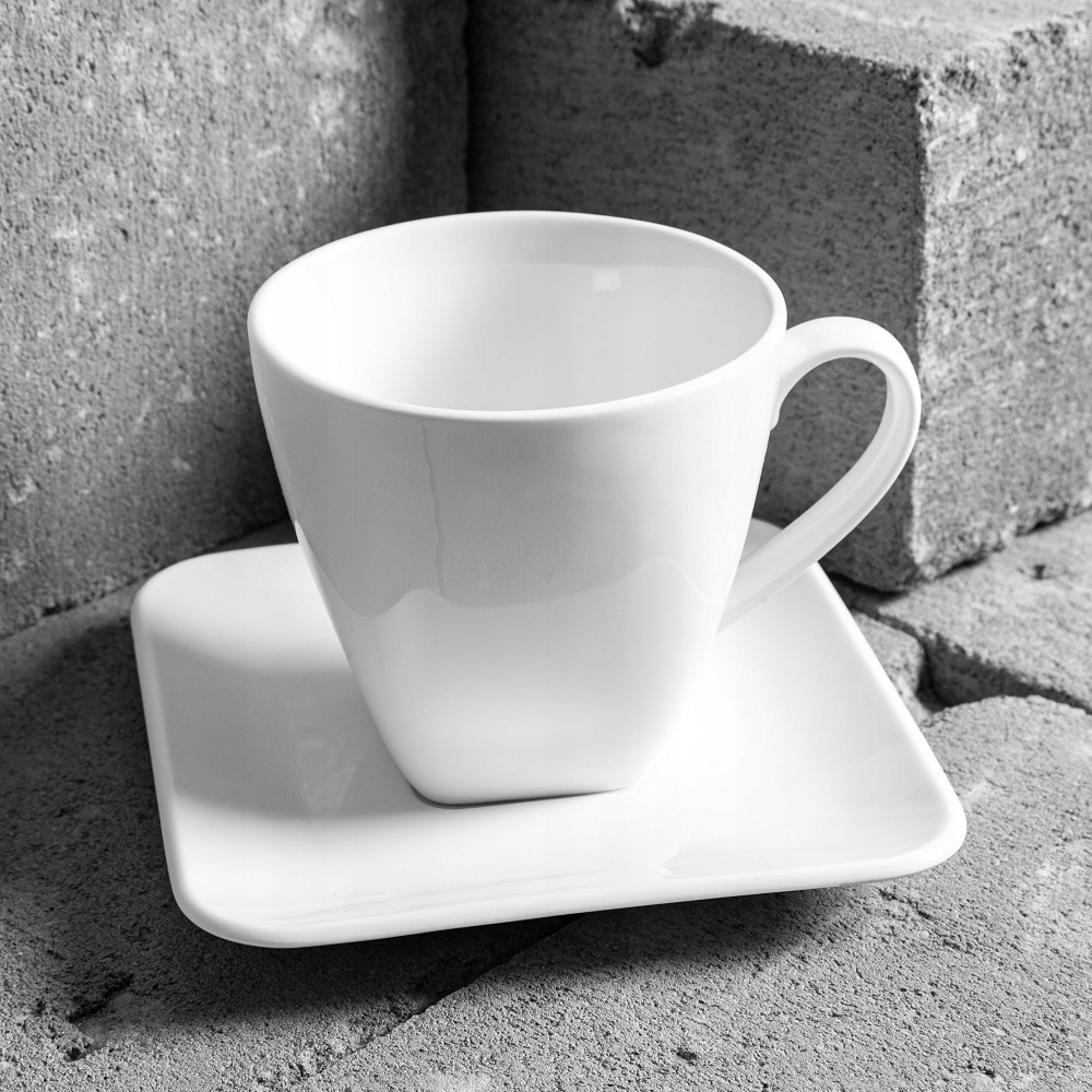 94703 AMBITION SALSA SPODEK KWADRATOWY 16 CM Kolor biały