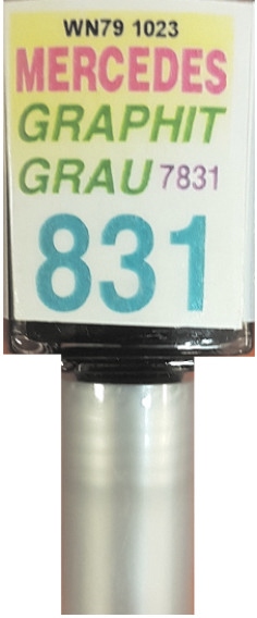Mercedes 831 7831 Graphitgrau Lakier Samochodowy Zaprawka Do Rys 10 ML Ara
