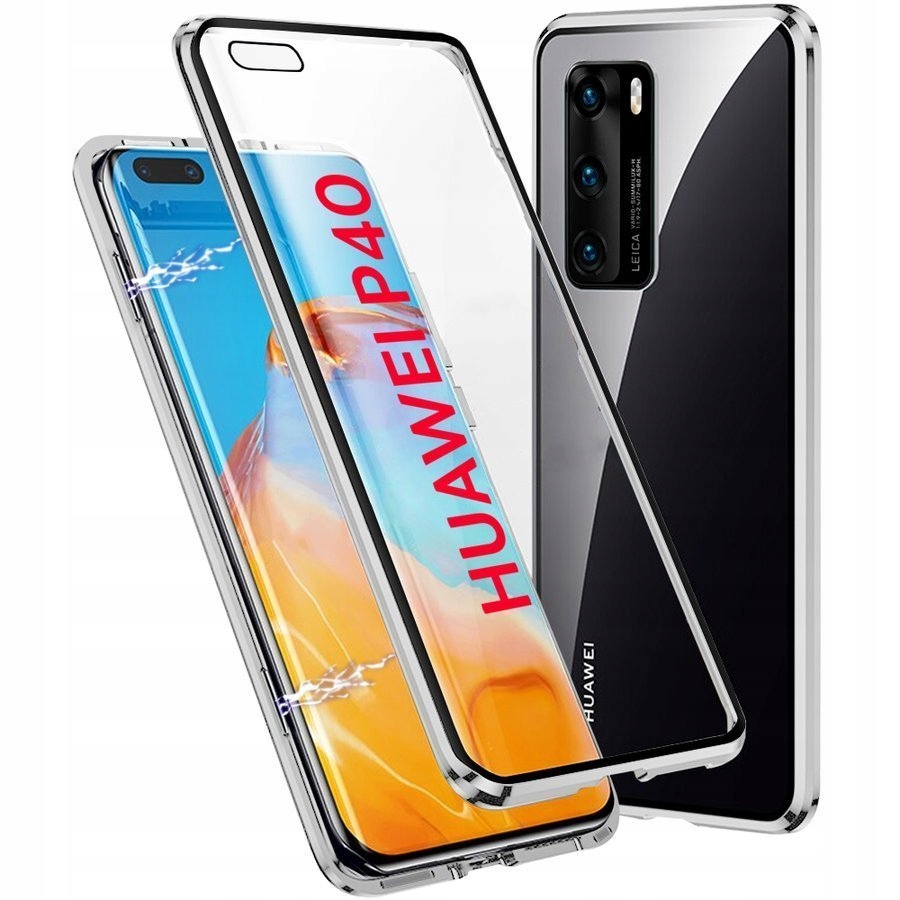 

Etui Magnetic Case 3w1 360° Szklane do Huawei P40
