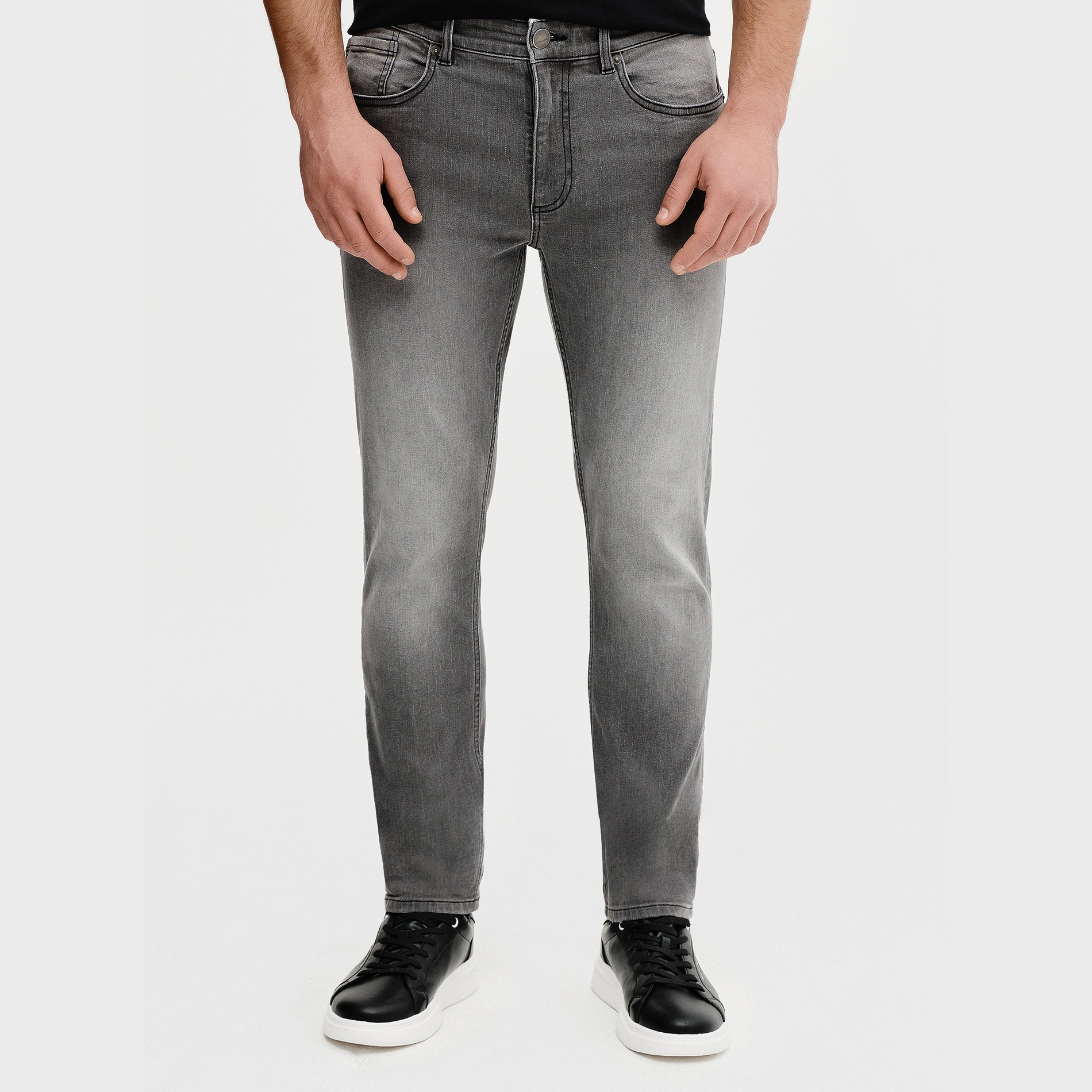 Šedé džínové kalhoty Slim Fit Pako Lorente vel. 38