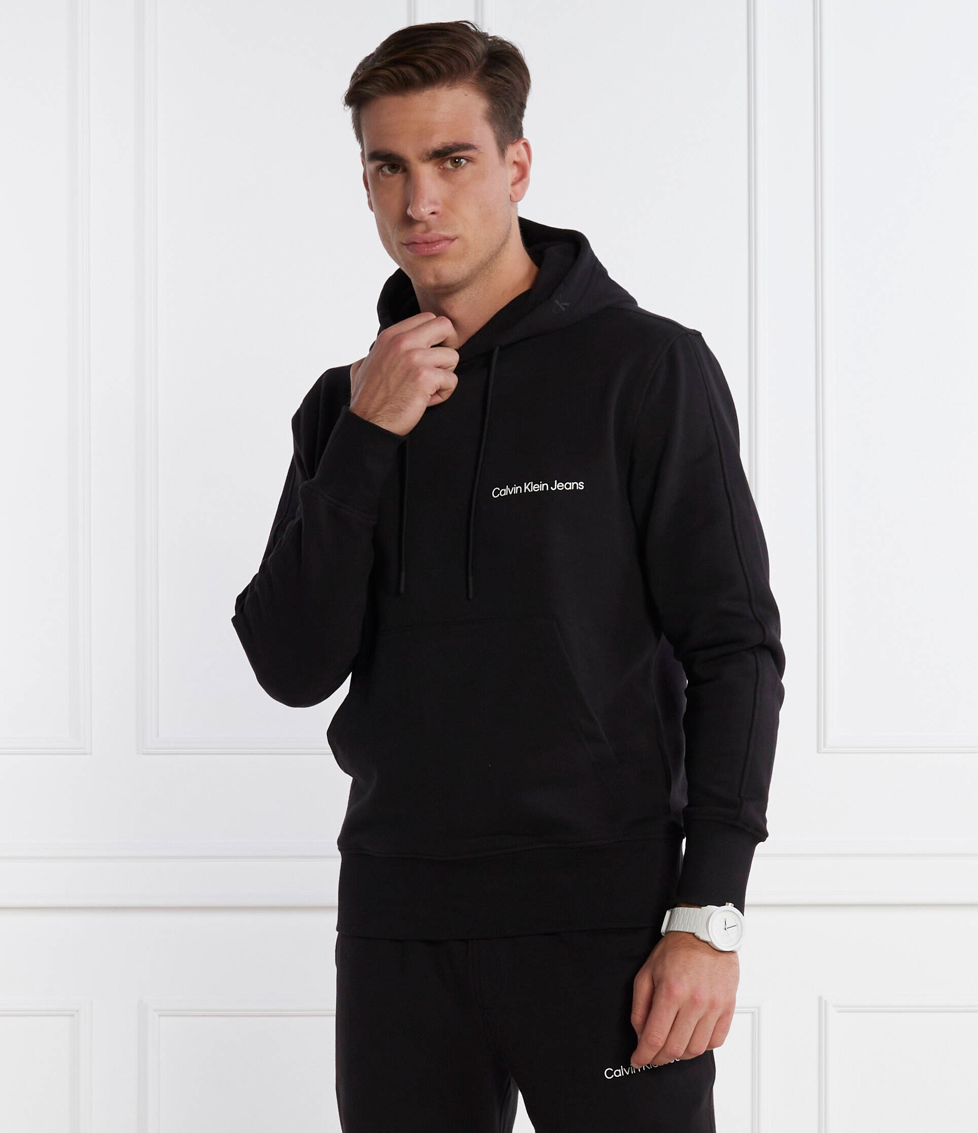 Calvin Klein Jeans Černá Mikina S Kapucí A Kapsami XXL X_a
