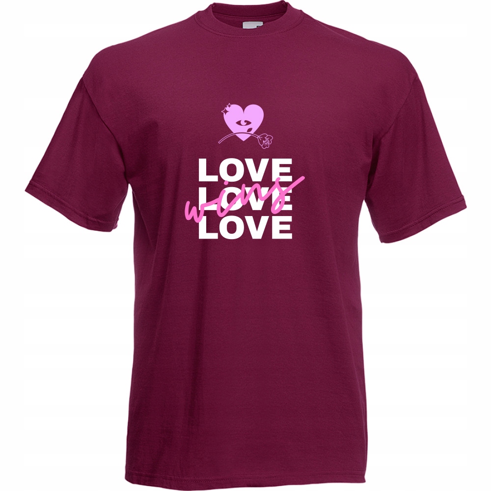 

Koszulka love wins miłość zwycięży XL burgund