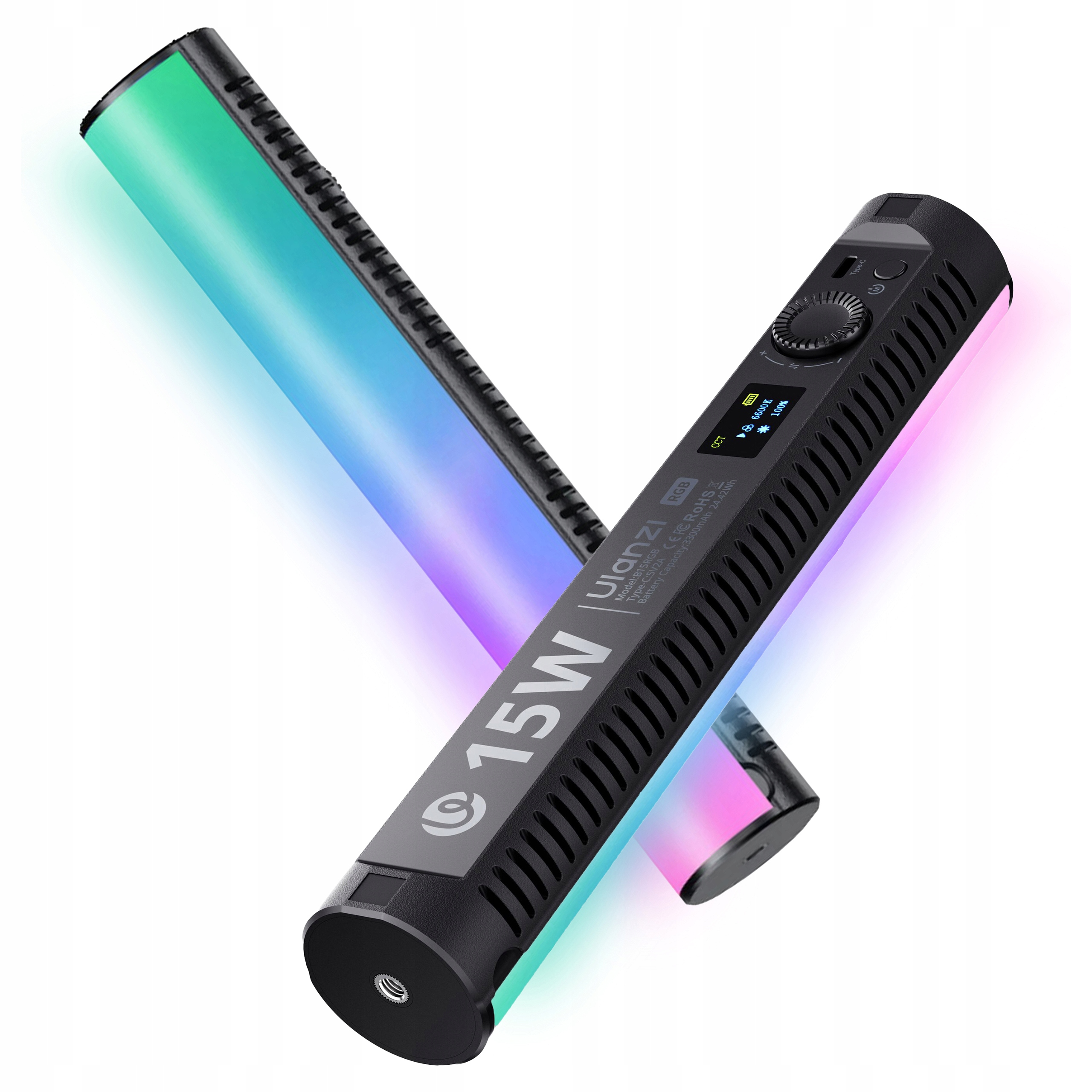 Led lampa Ulanzi světelný meč Rgb Tuba 15W s Led světelným panelem