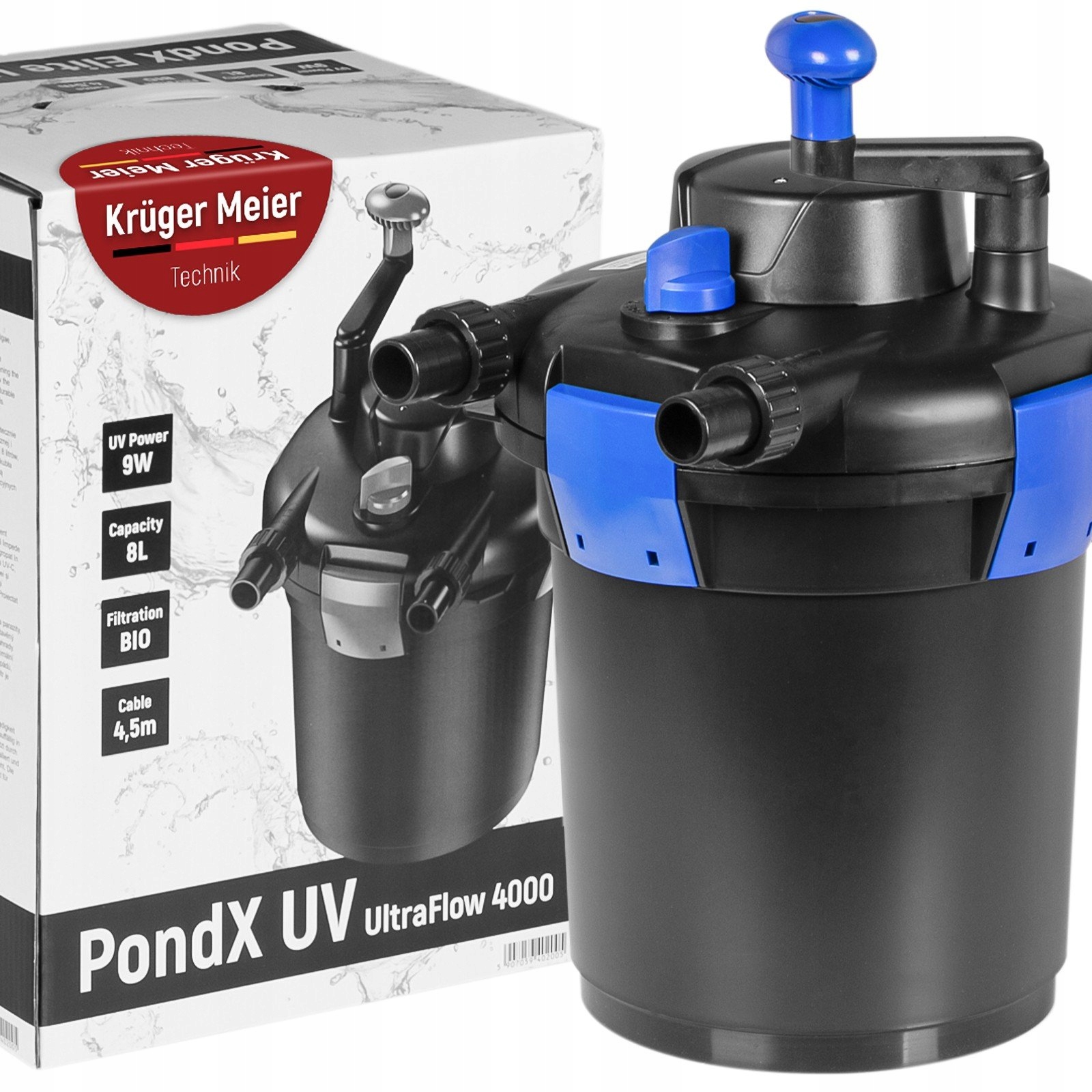 Kruger Meier PondX Uv 4000 – tlakový filter s Uv lampou do jazierka