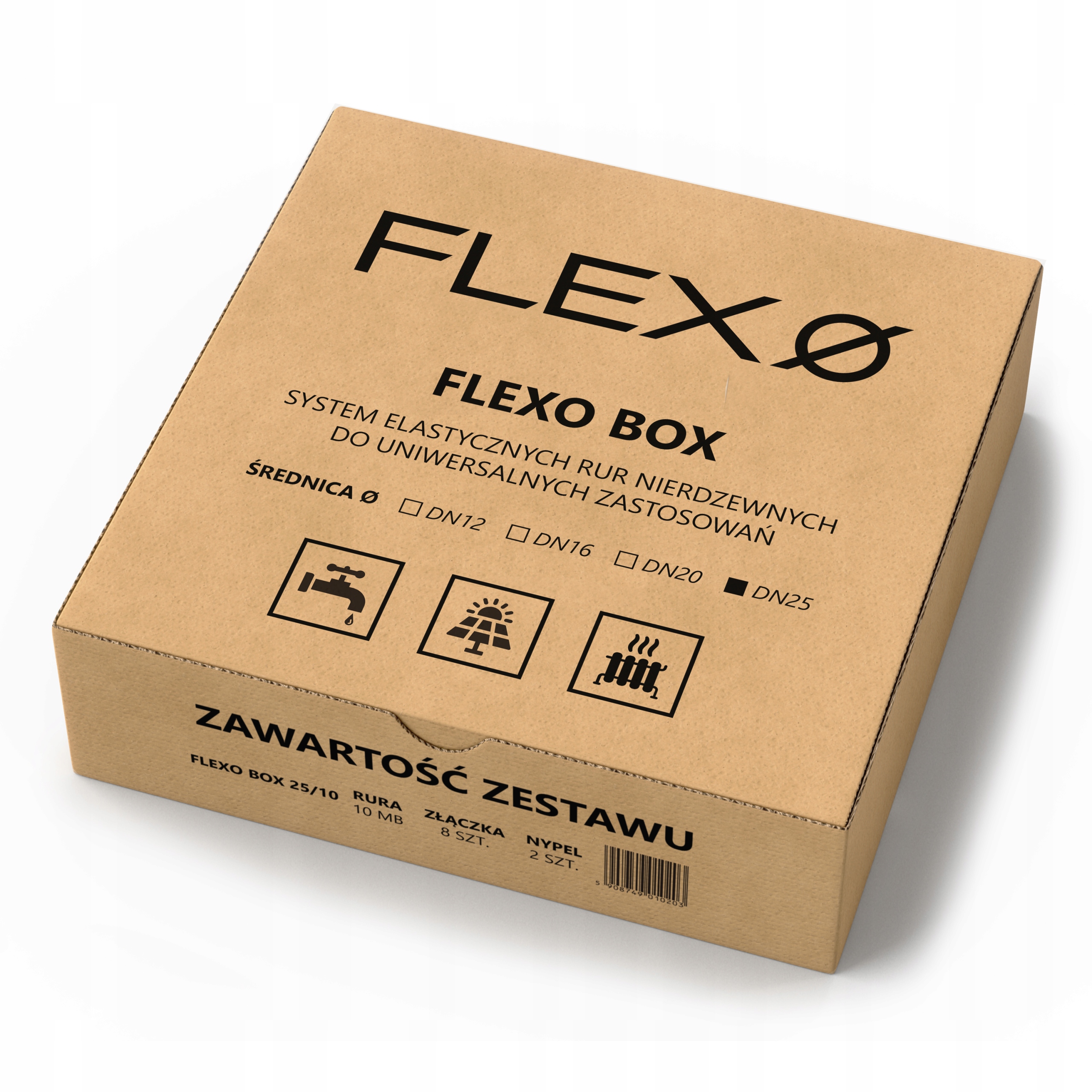 INOX BOX DN25 rura nierdzewna karbowana FLEXO 10mb