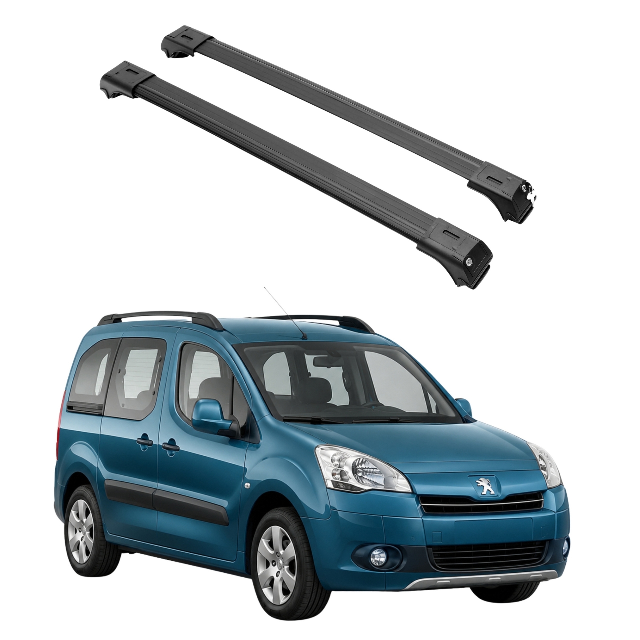Střešní nosič Erkul Skybar V1 na relingy Peugeot Tepee Partner 2008-2018