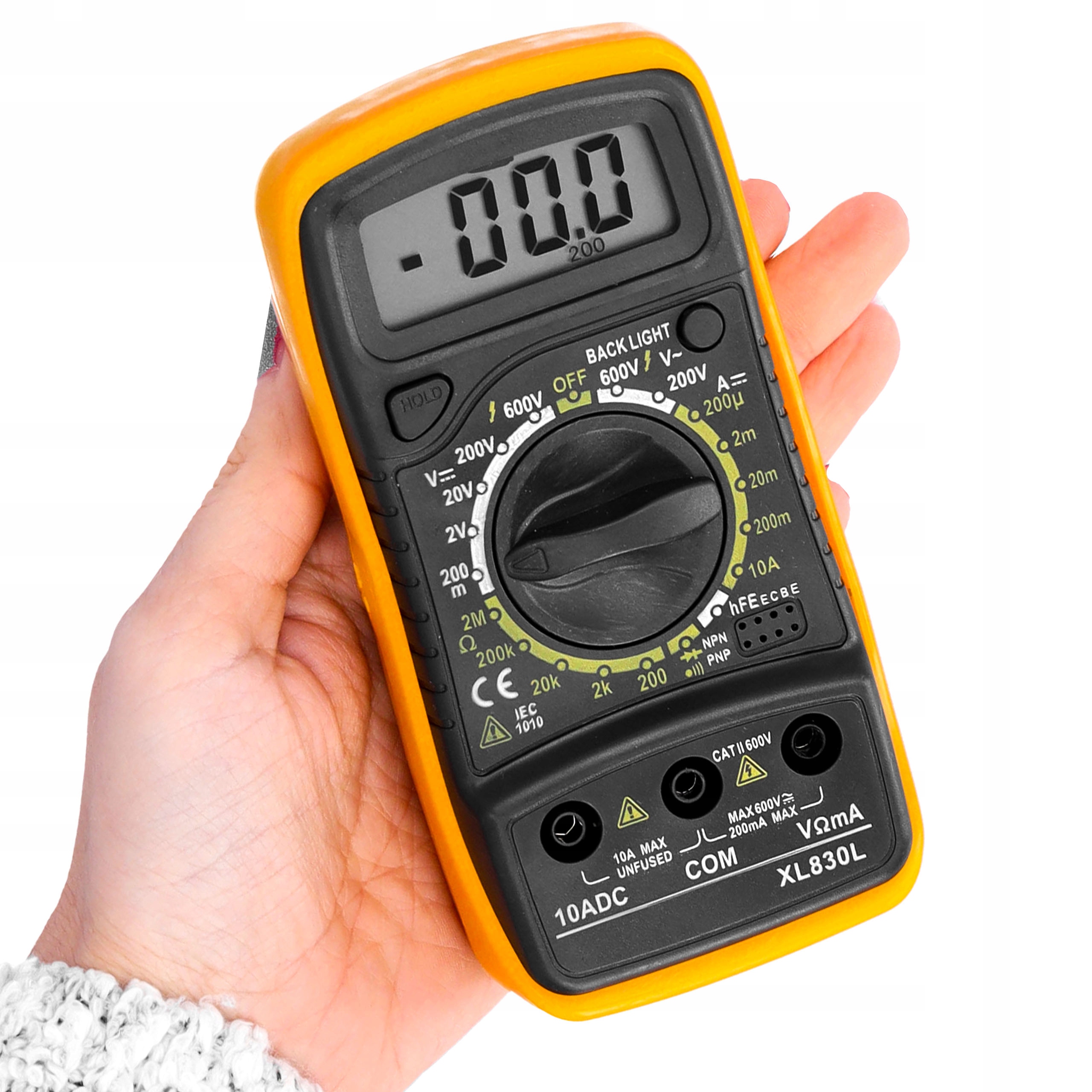 Multimetr miernik prądu cyfrowy LCD uniwersalny napięcia rezystancji Model Multimetr miernik prądu cyfrowy uniwersalny Cadro