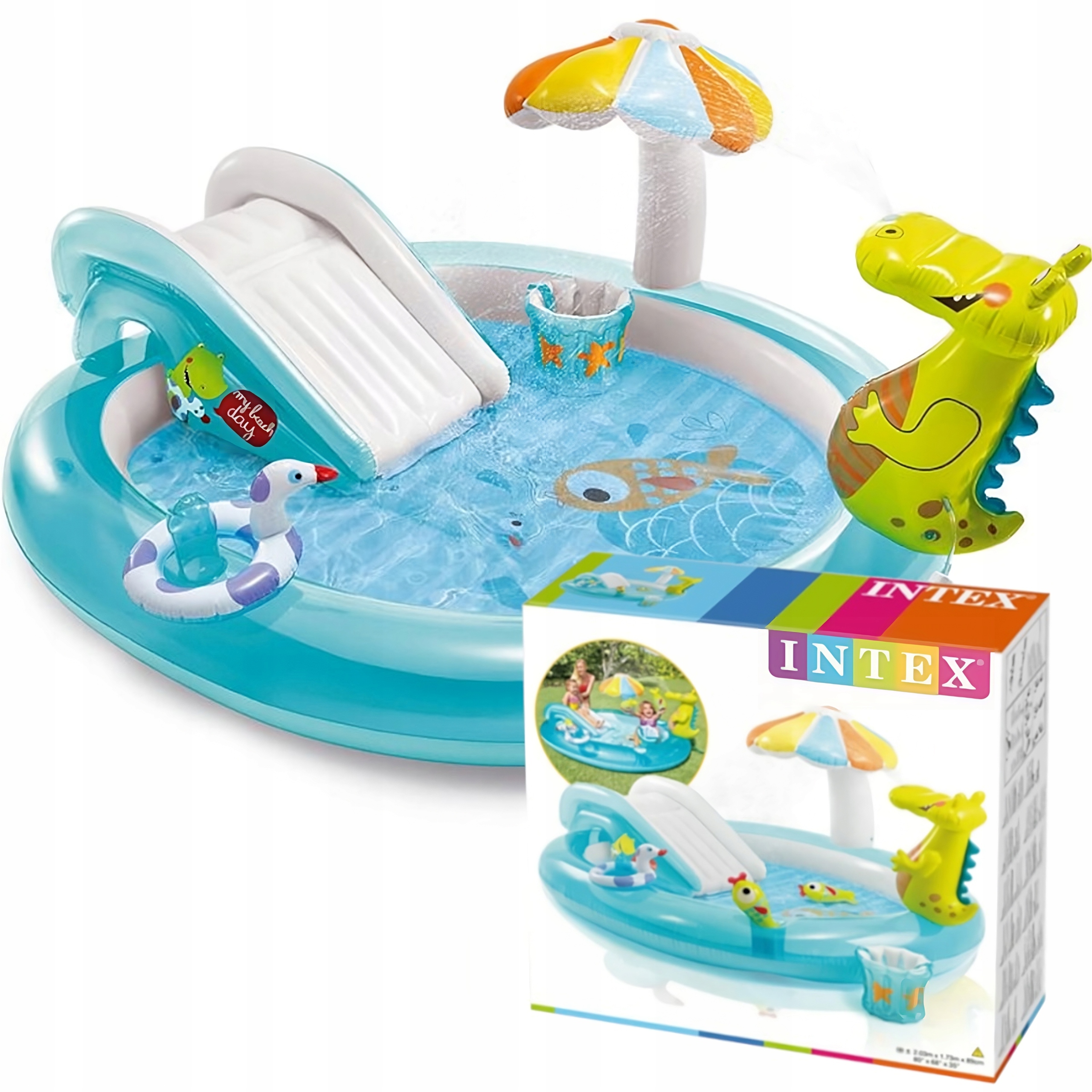 Intex 57165NP Vodní dětské hřiště pro děti 201x170x84 cm Krokodýl