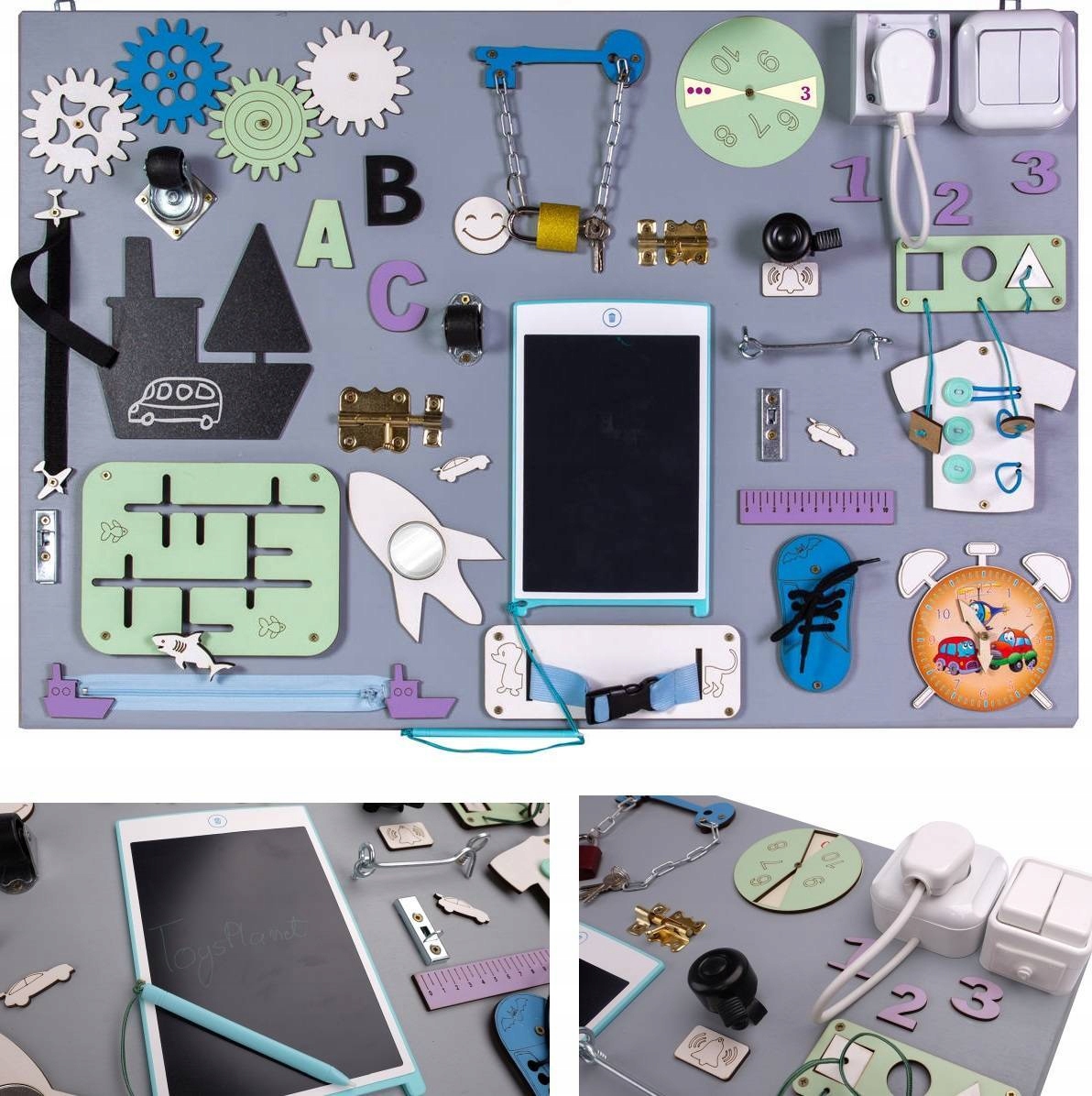 

Tablica Manipulacyjna Sensoryczna Montessori XXL