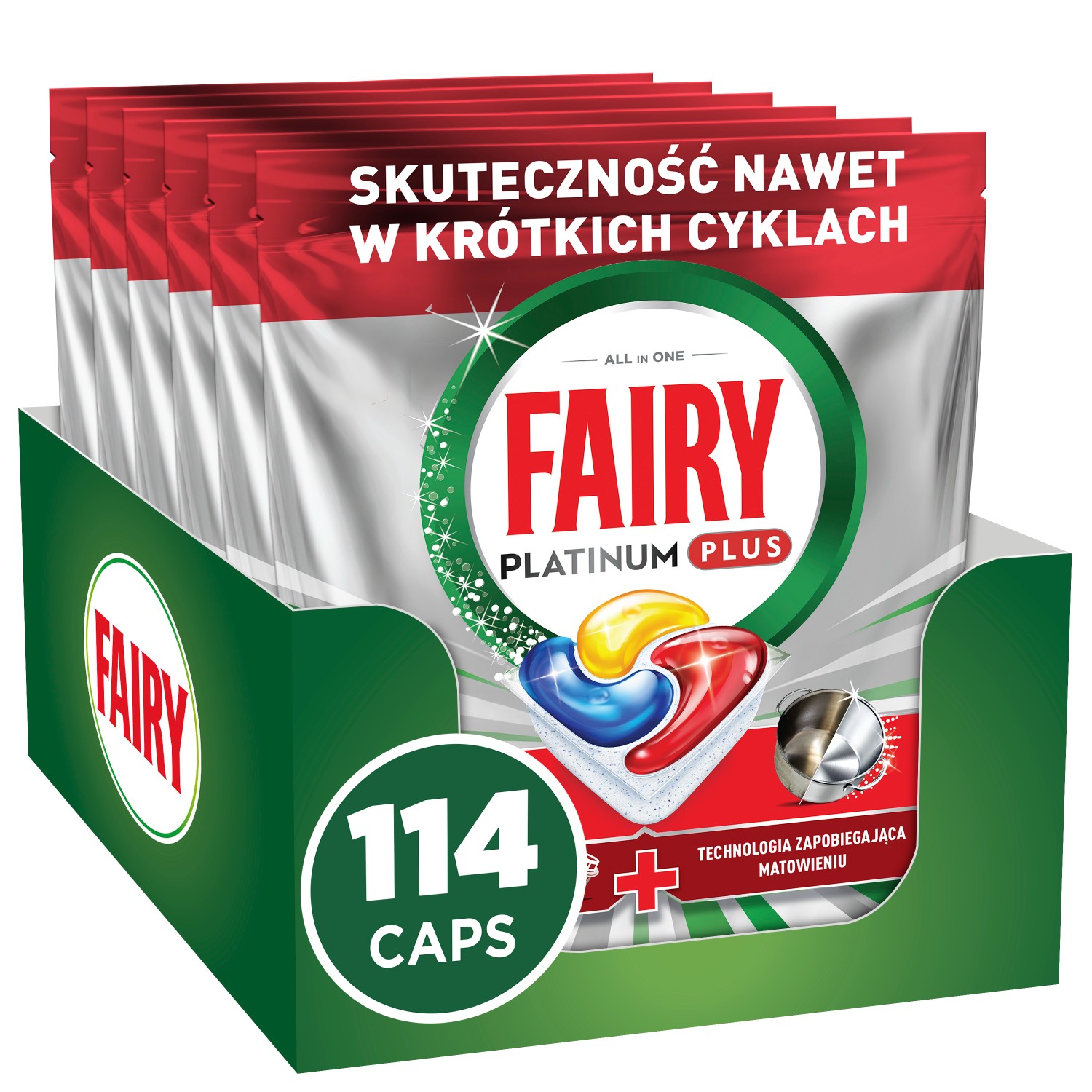 Fairy All In One Platinum Plus Cytryna Tabletki kapsułki do zmywarki 114 sz