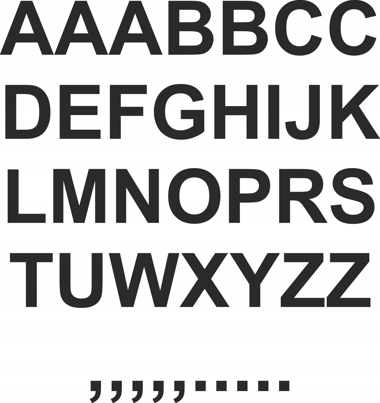 

10 CM Litery Naklejki Samoprzylepne Zestaw Czarne