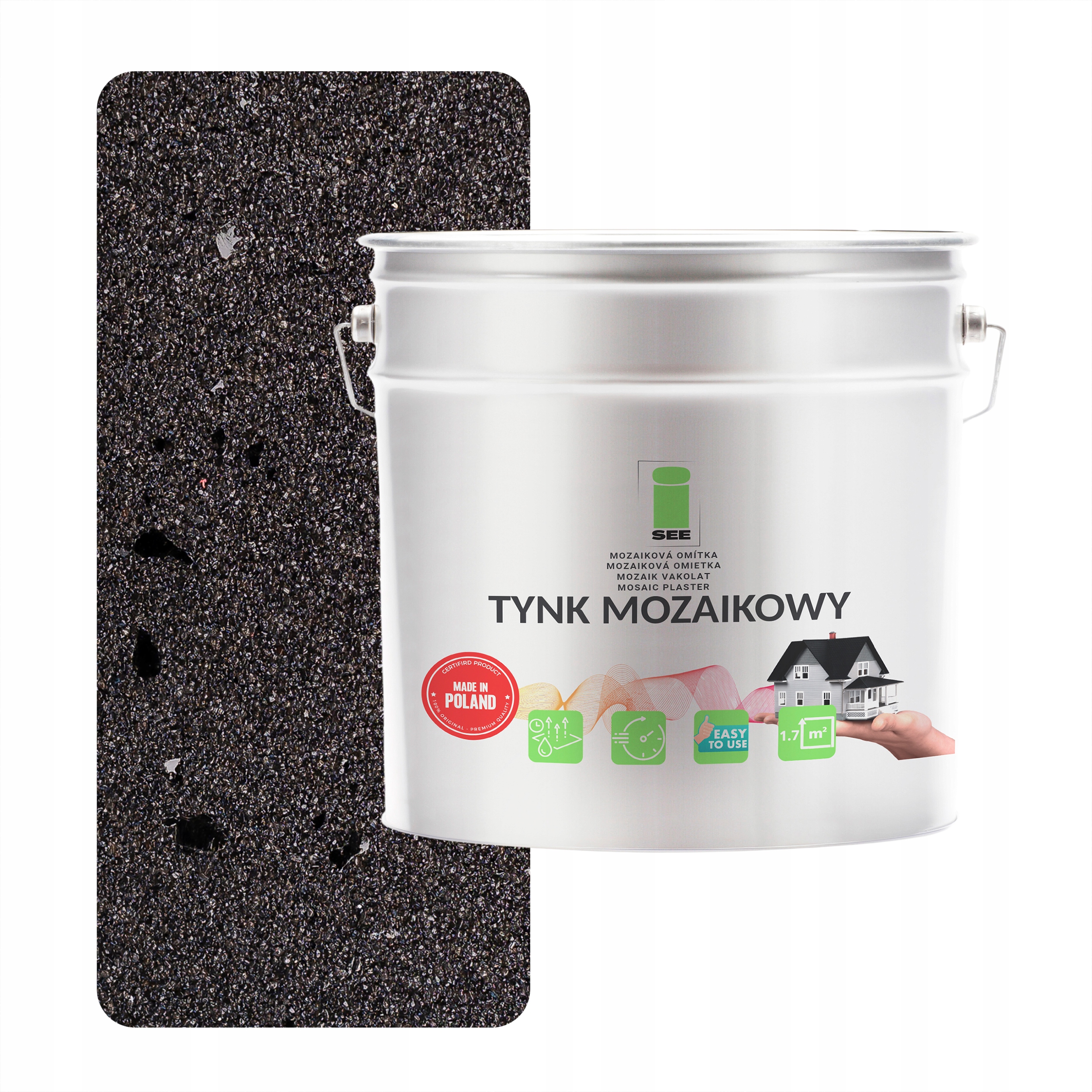 Mozaiková omítka s Mickeym Černá pryskyřičná 7KG Mrazuvzdorná Marmolit M15