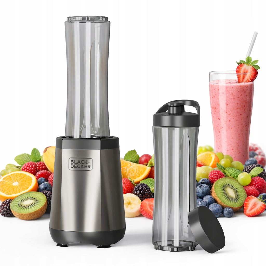 Stolní Mixér Se Skleněnou Nádobou Na Smoothie Koktejly Black&Decker 2x600 ml 500 W