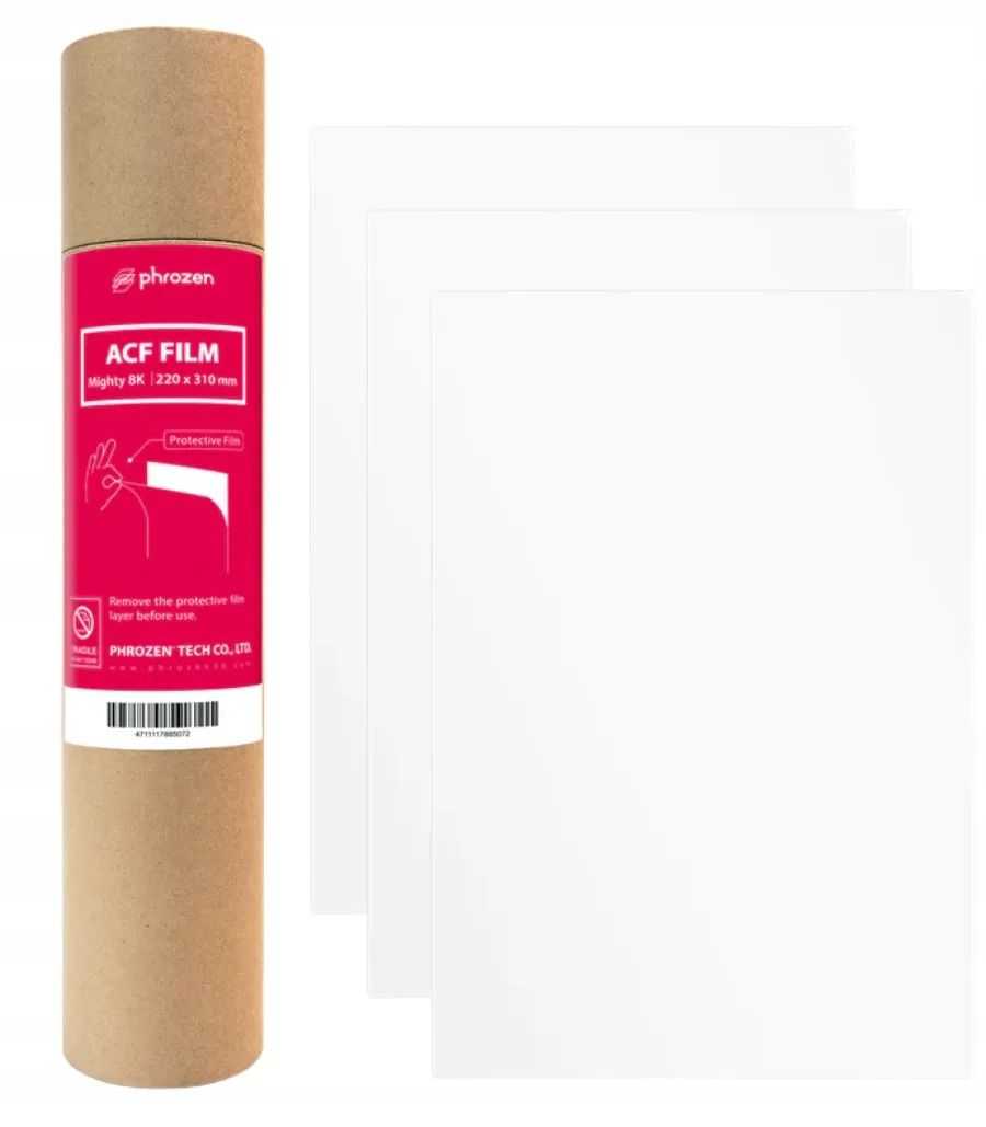 Fólie Acf Phrozen pro Mighty 8K/12K/REVO 220x310mm 3ks Hladká Vysoká Kvalita