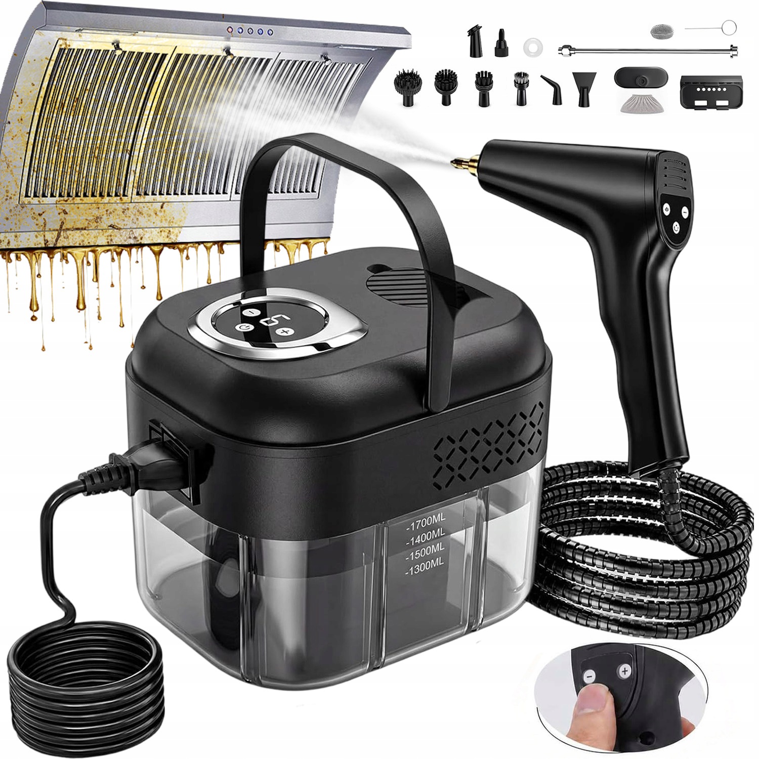 Čistič Vysavač Na Čištění Kuchyňských Digestoří 2500 W 1700 ML 3 Bar