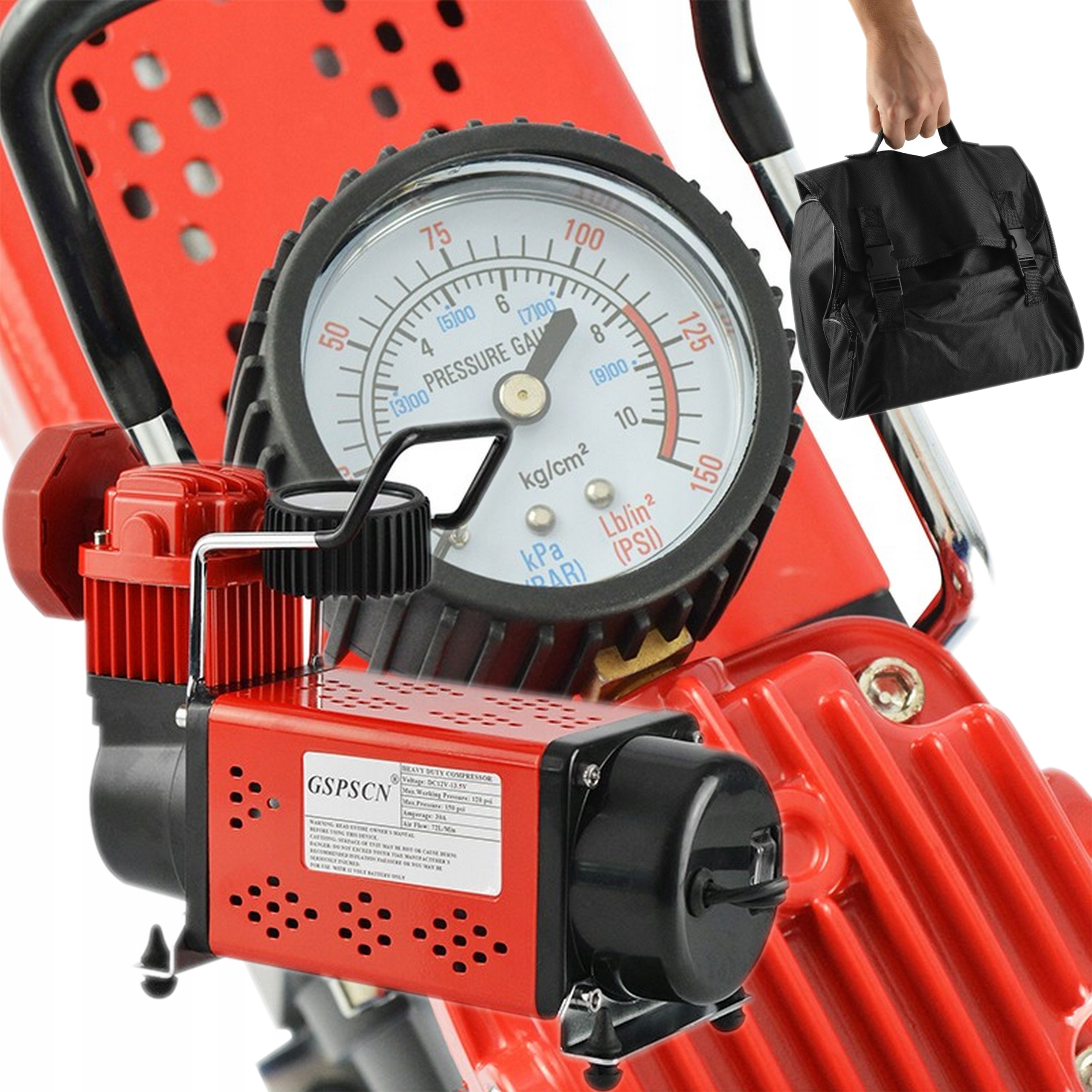 Jednotlačový 3KG Premium Kompresor Husar Winch 120 Psi 72l/min 12V 45A