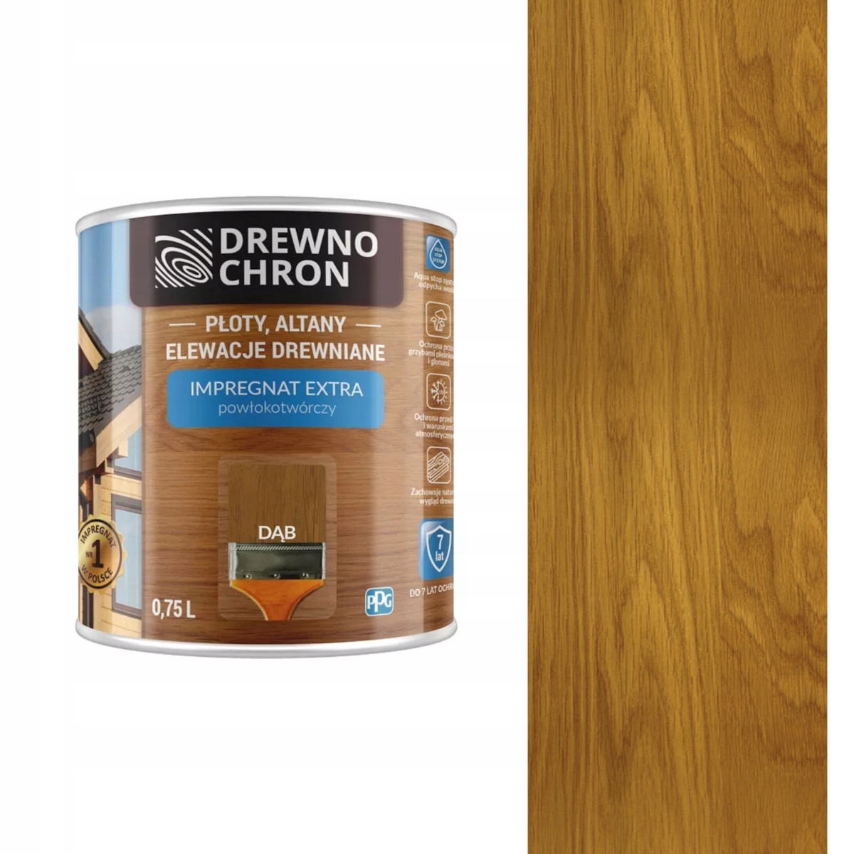 Impregnat do drewna Drewnochron Dąb 0,75L