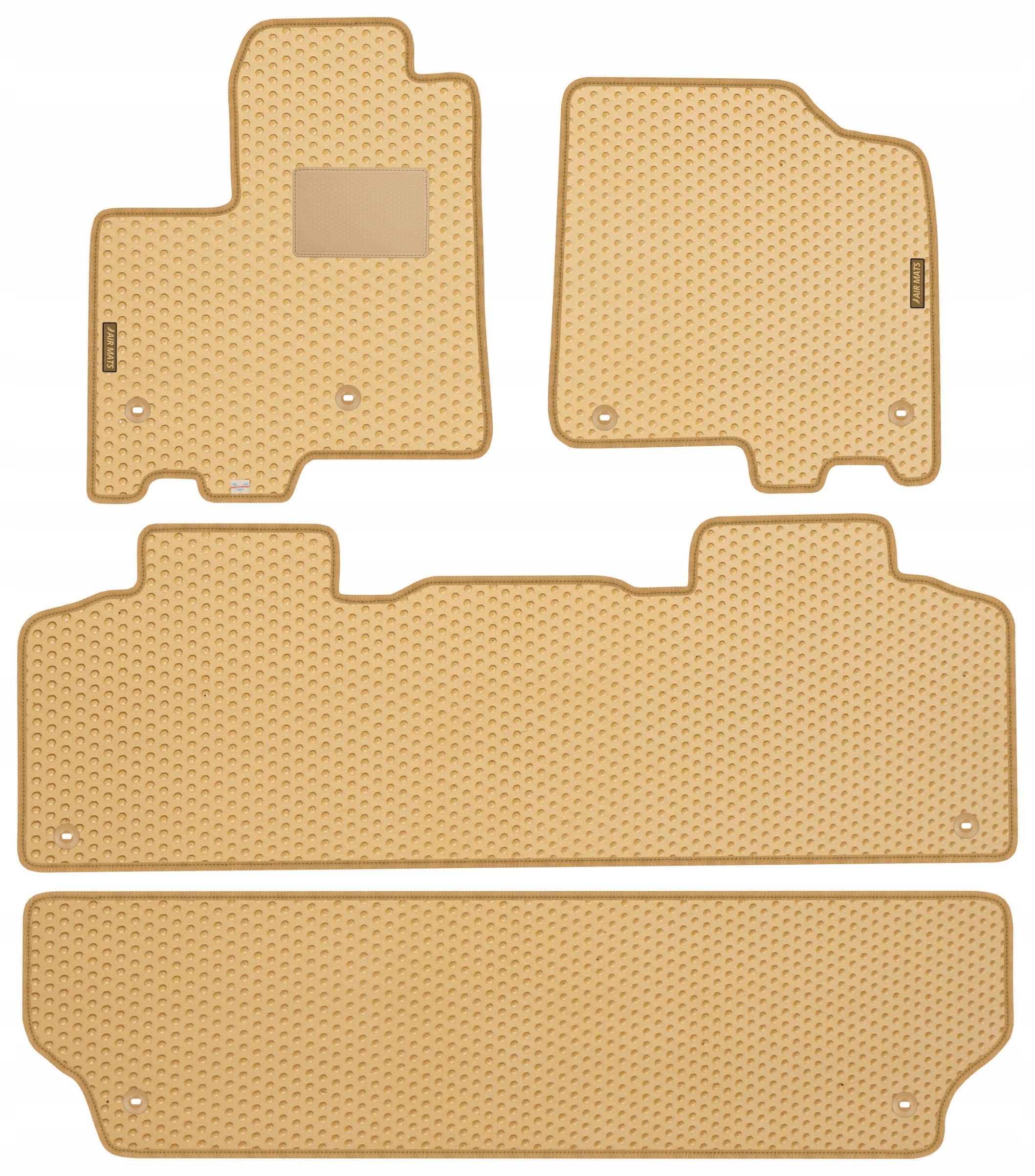 Toyota Sienna III Van 7os 2010-2020 Béžové gumové rohože Eva Air Mats
