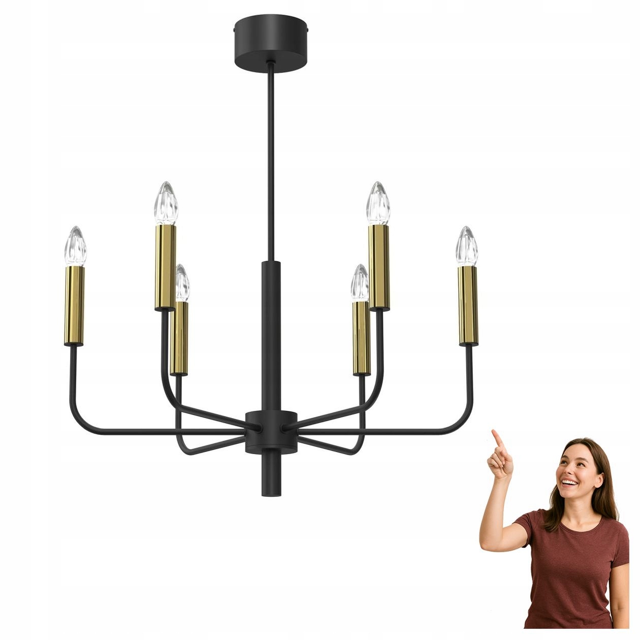 Šestiramenný lustr Akasya 4279 Luminex