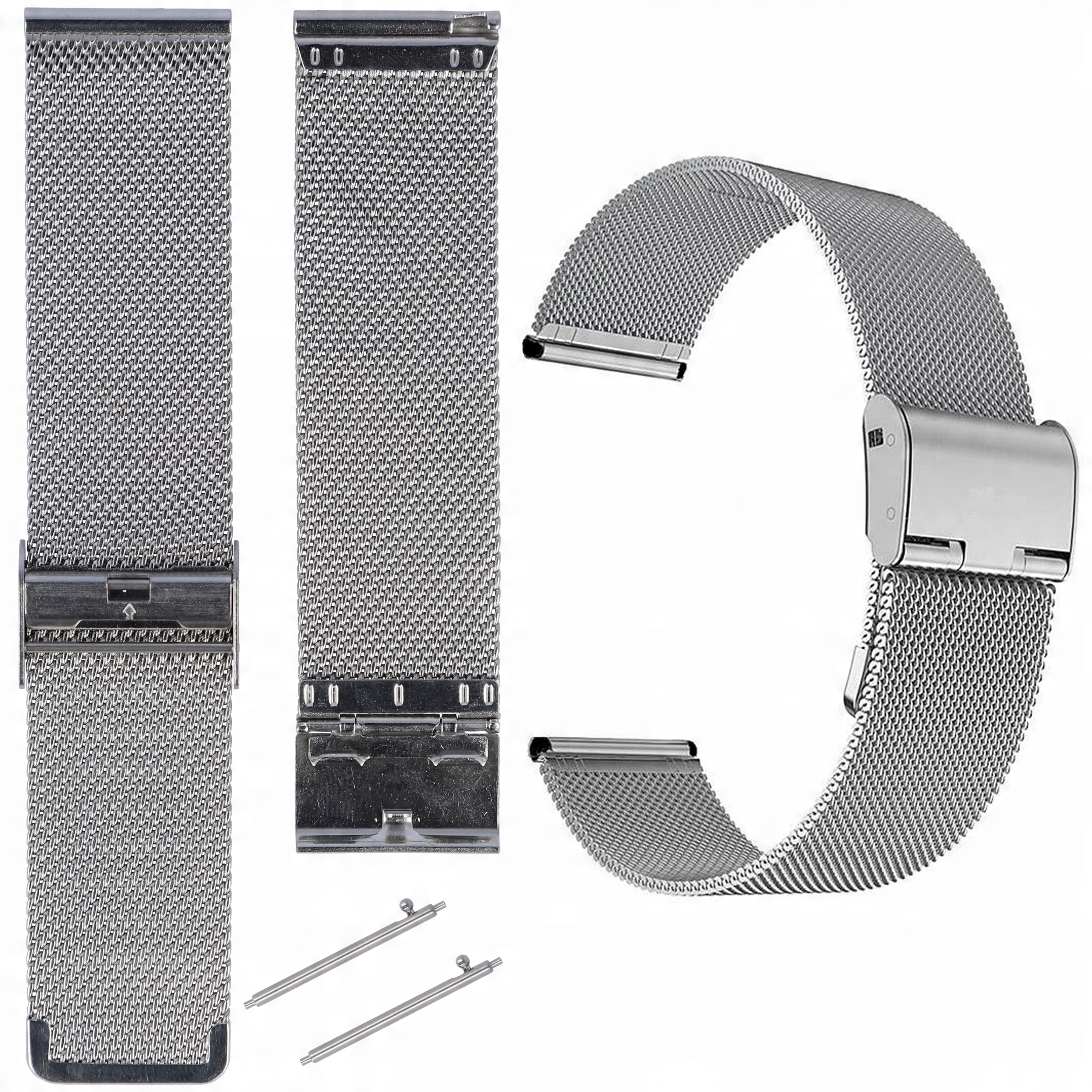 

Pasek Do Zegarka Smartwatch Srebrna Bransoleta