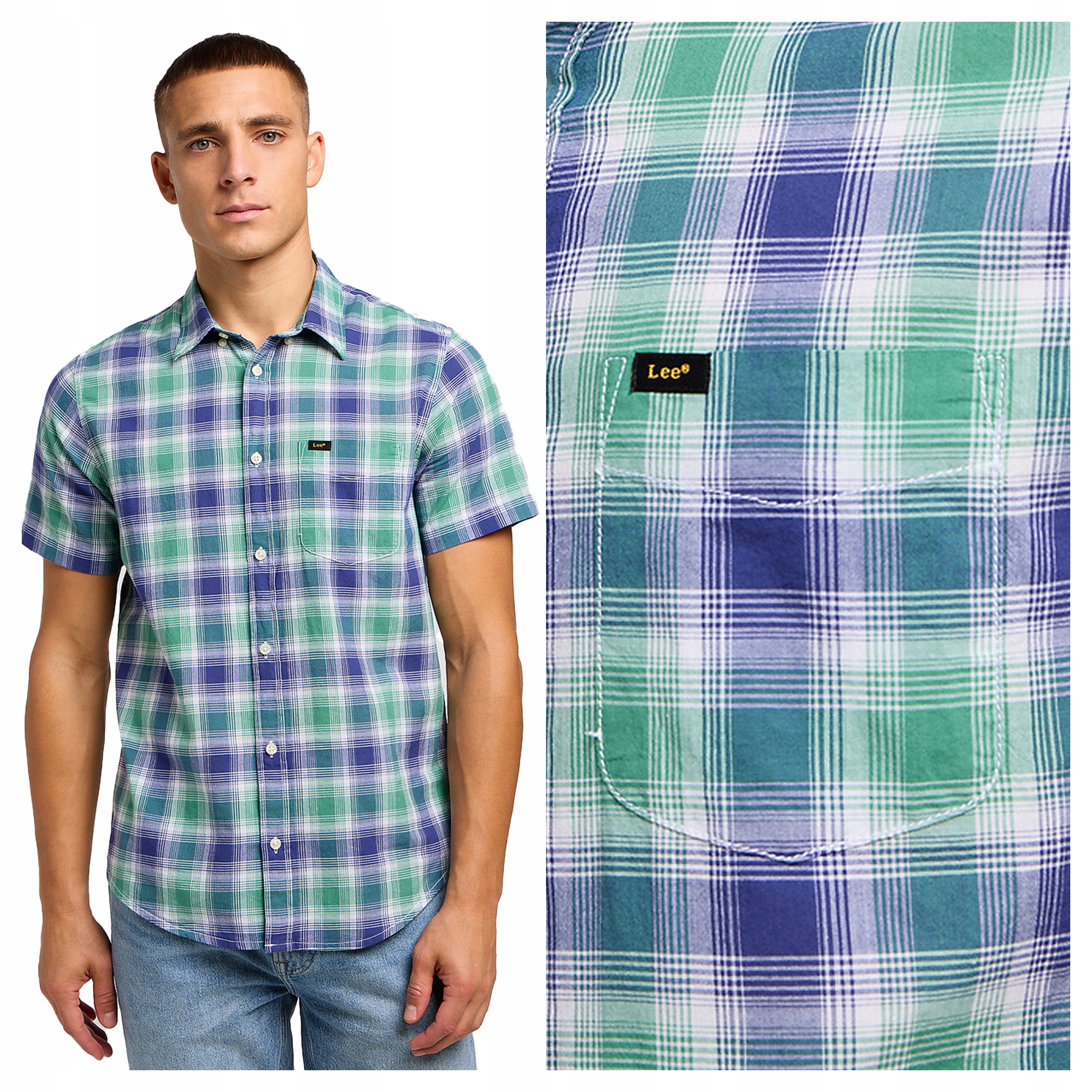 Lee Button Down Ss S Pánská košile