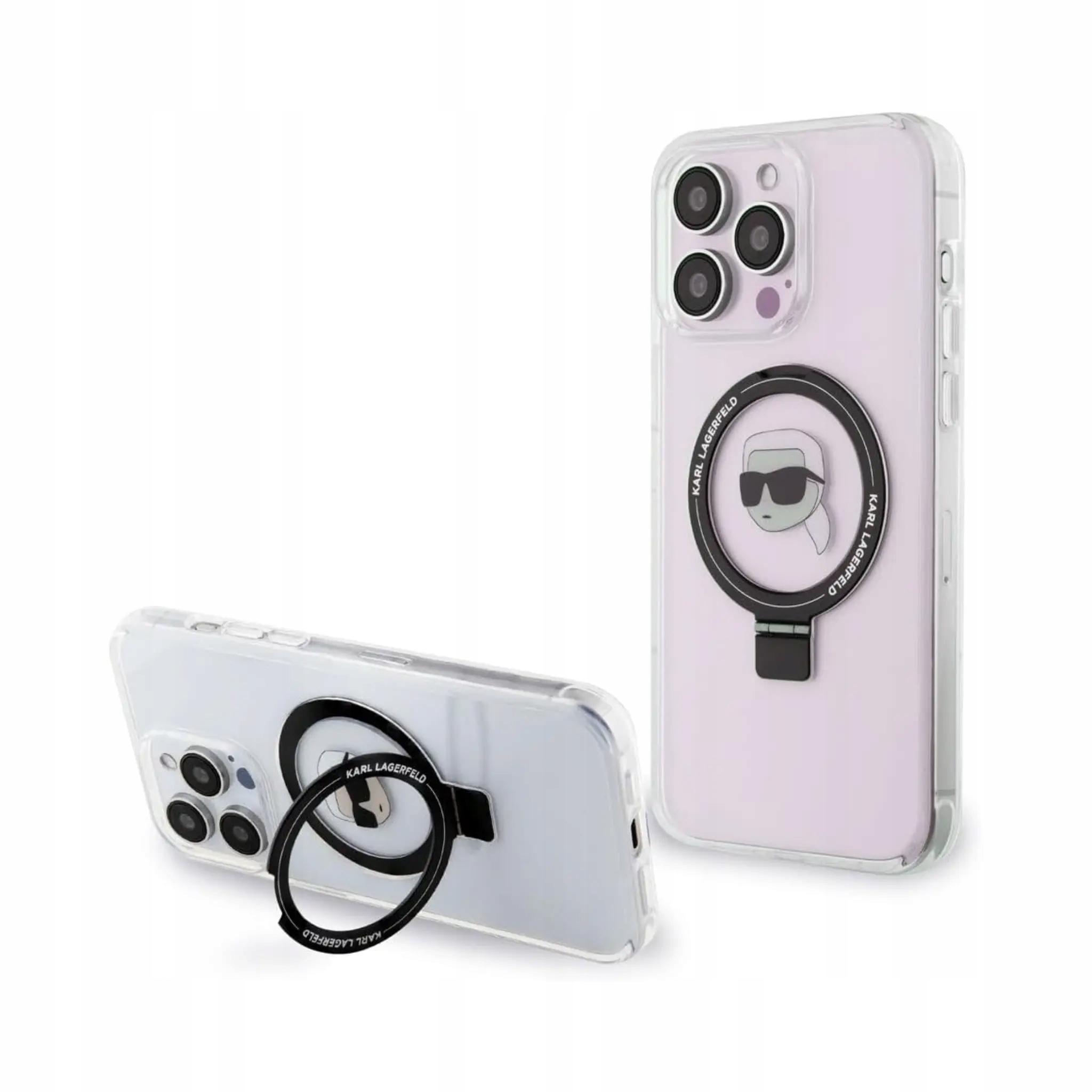 Karl Lagerfeld Karl Head MagSafe Case, biały iPhone 15 Pro