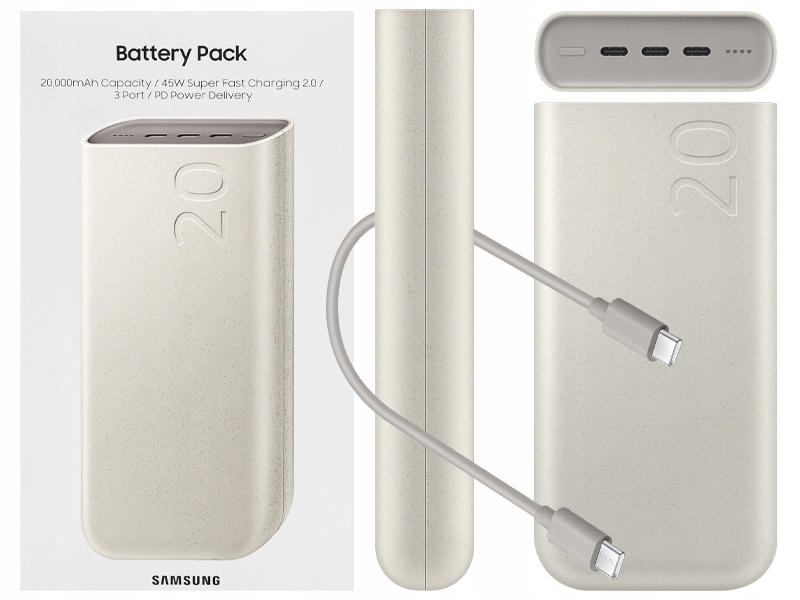 Powerbanka Samsung EB-P4520 Fast Charge 45W Pd 3X Usb-c 20000 Mah