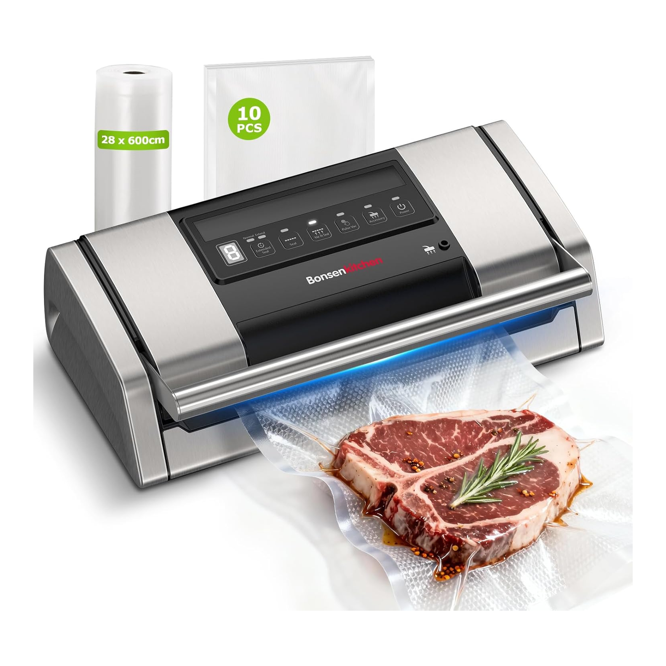 Vakuová balicí svářečka potravin sous vide poloautomatická 125W