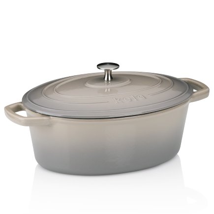 Pekáč Kela KL-12859 liatinový s pokrievkou Calido 29x23x11cm sivá