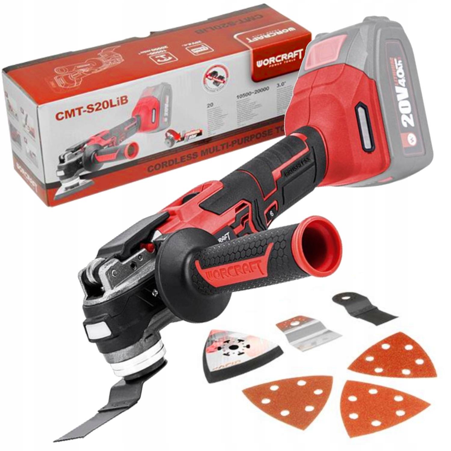 Produkt: Akumulatorowe narzędzie wielofunkcyjne Worcraft CMT-S20LIB Solo