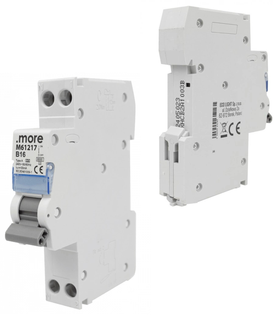 Diferenciální proudový spínač s nadproudovým členem 1P B 16A 30 mA typ A IP20