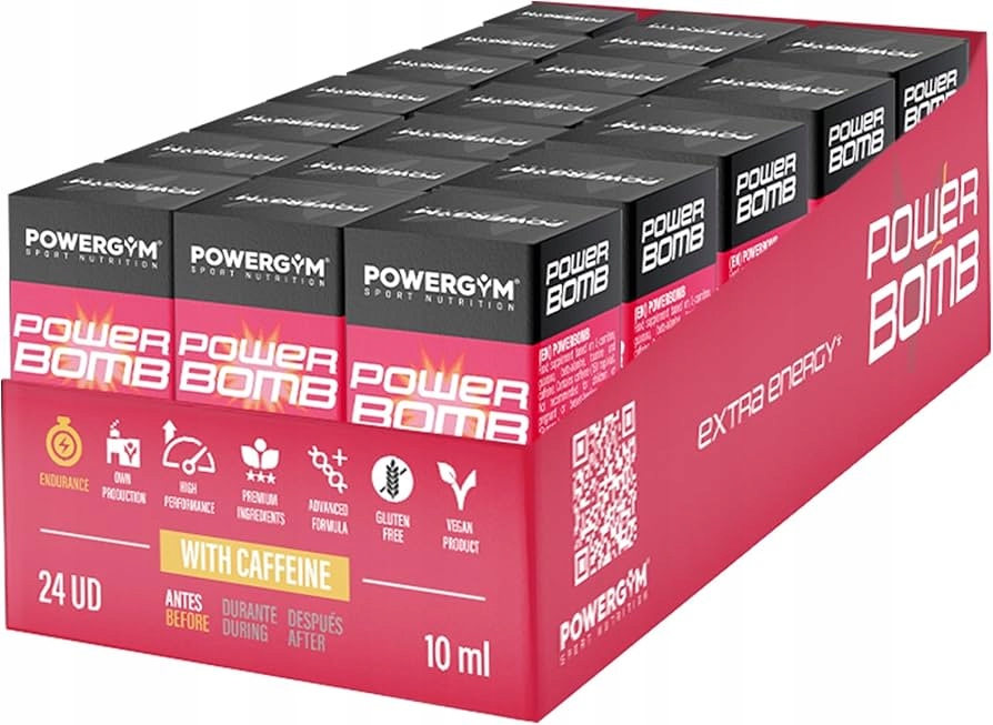 PowerBomb 24 kapslí kofein L-karnitin power bomba předstartovka