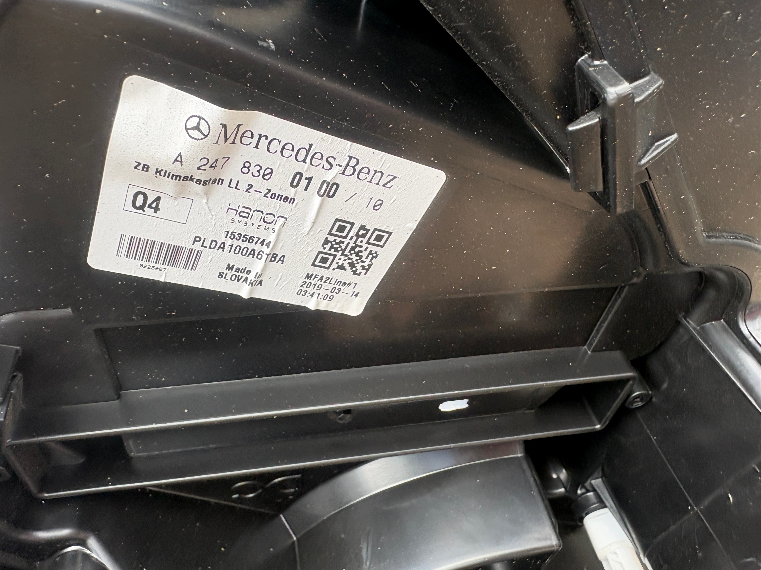 MERCEDES A class W177 heater A2478300100 EU