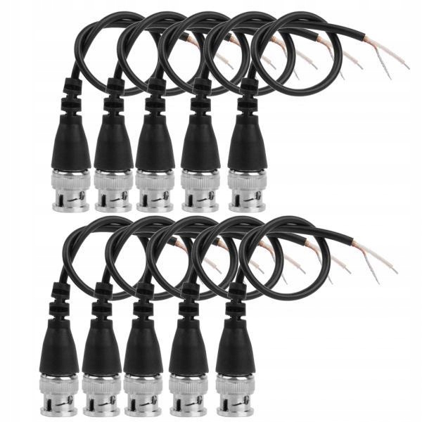 10pcs 20cm DC Power BNC Plug Wire For