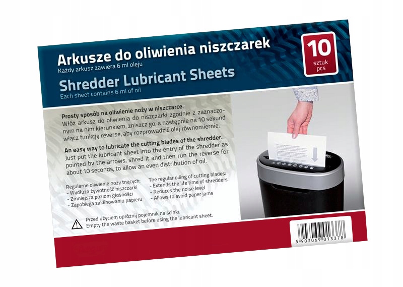 

Arkusze Do Oliwienia Niszczarek Uniwersalne 10 szt