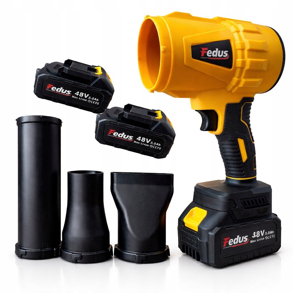 Akumulátorový fúkač Fedus 48V – Premium sada s 2 akumulátormi