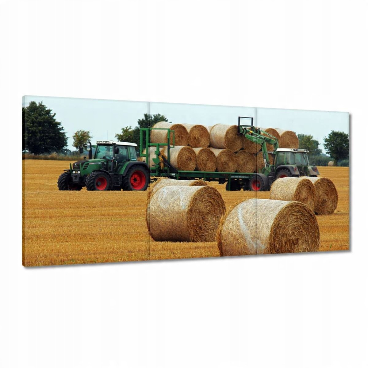 

Obrazy 120x60 Żniwa Słoma Bele Traktory