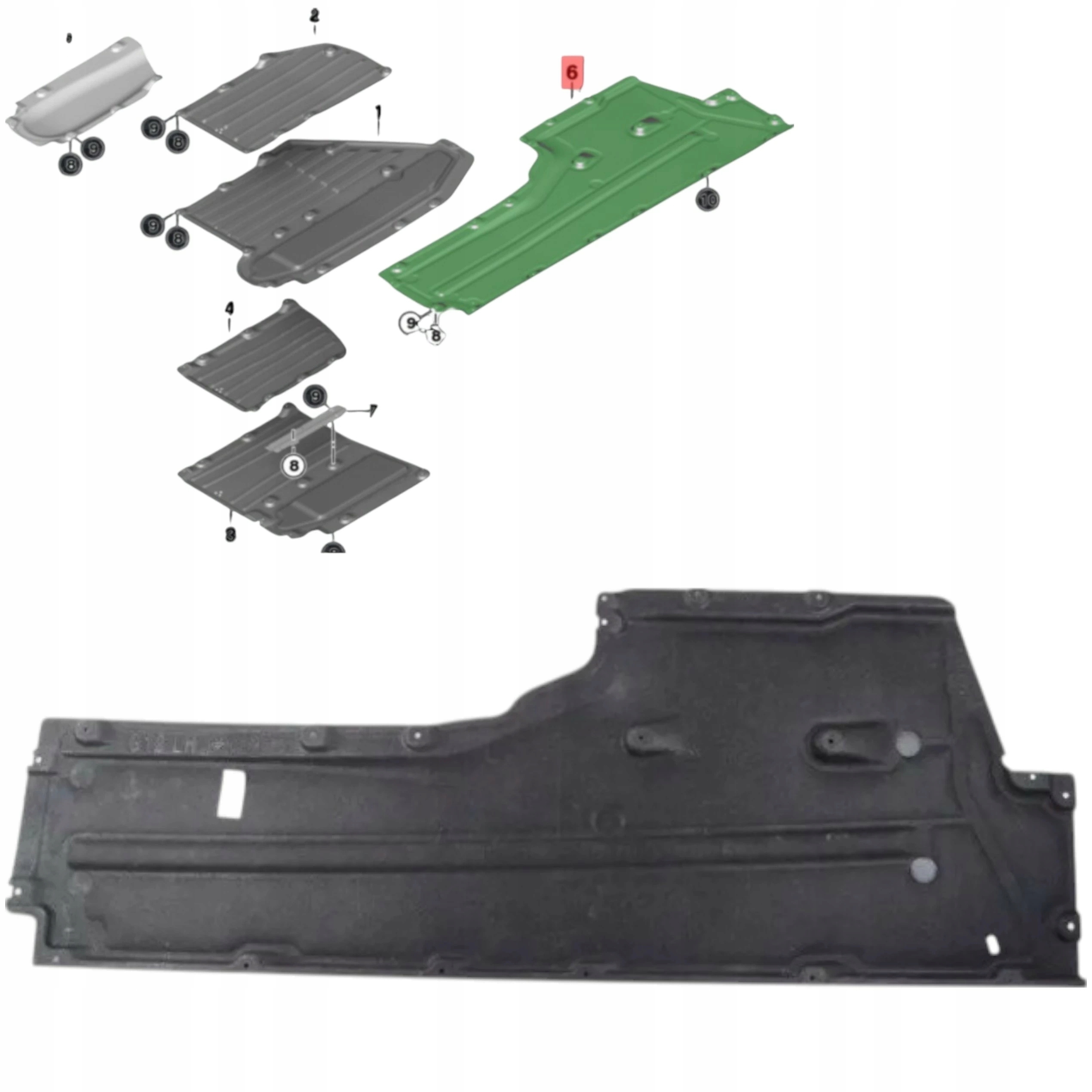 Krytka Podvozkové Desky Motoru Levá 51757340175 Bmw Série 7 G12 2015-2022