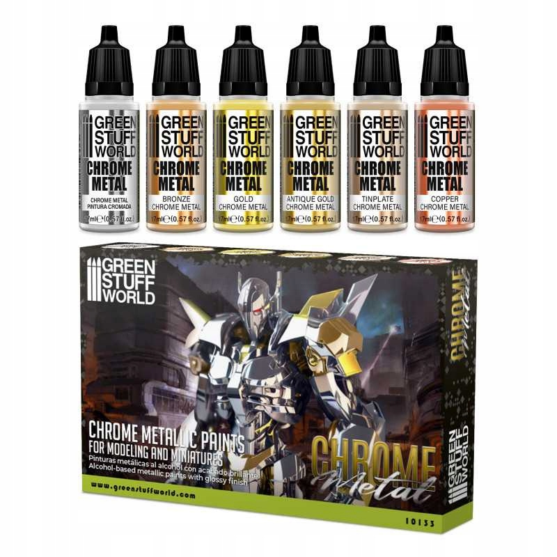 Paint Set Chrome metalické barvy zrcadlový efekt