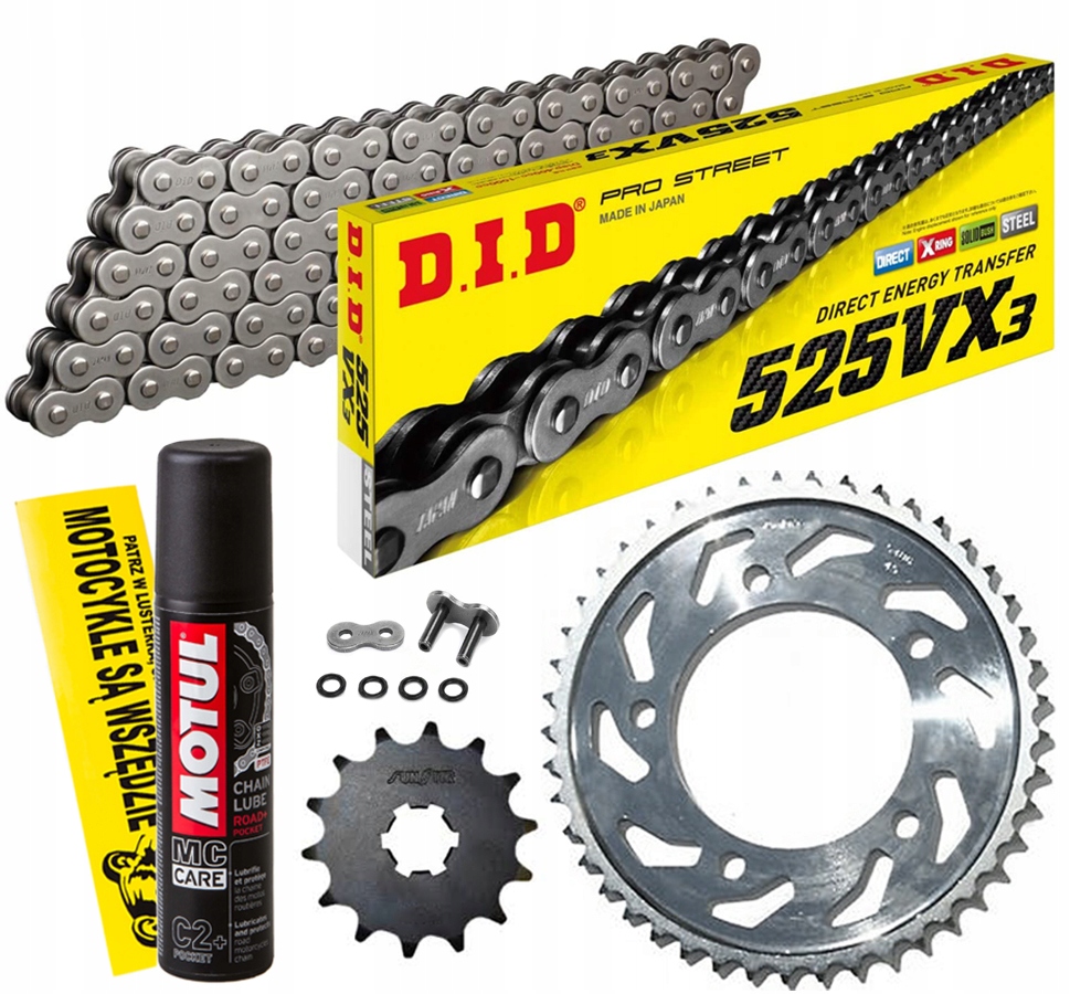 DID525VX3-112 SUNF411-16 - КОМПЛЕКТ ПРИВОДА DID X-RING HONDA CBR 600 RR 03-06