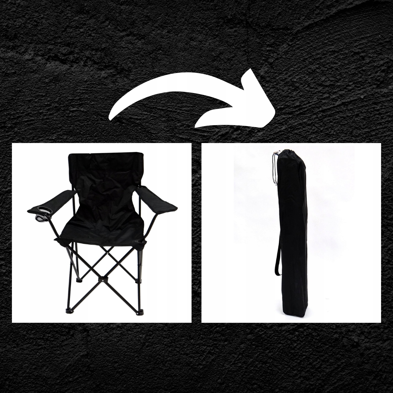 KRZESŁO WĘDKARSKIE RYBACKIE SKŁADANE FOTEL NA RYBY + POKROWIEC Model Krzesło Turystyczne