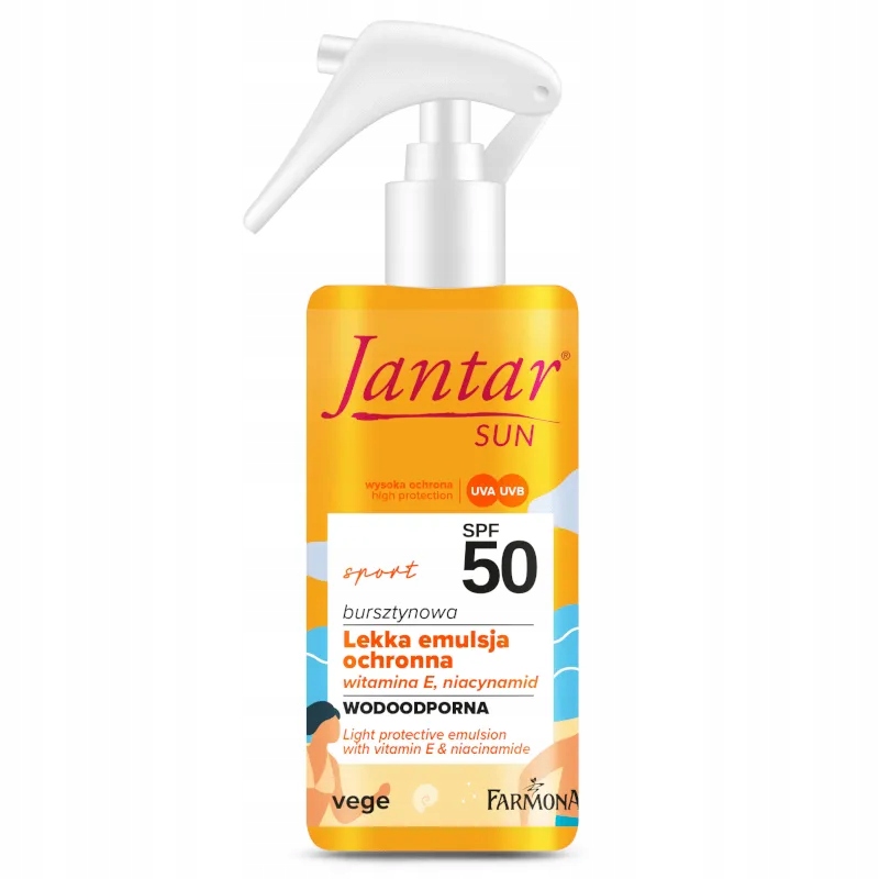 JANTAR SUN SPORT BURSZTYNOWA LEKKA EMULSJA OCHRONNA Z WITAMINĄ E I NIACYNAM