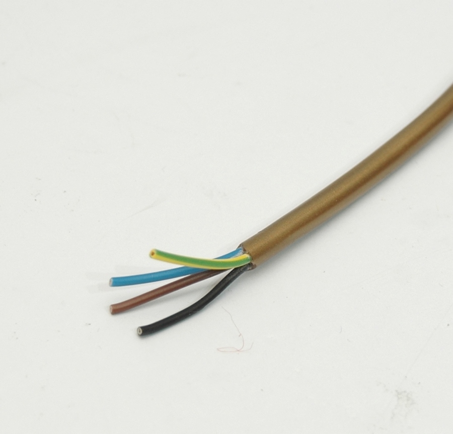 

3m przewód elektryczny złoty Omy 4x0,5 mm okrągły