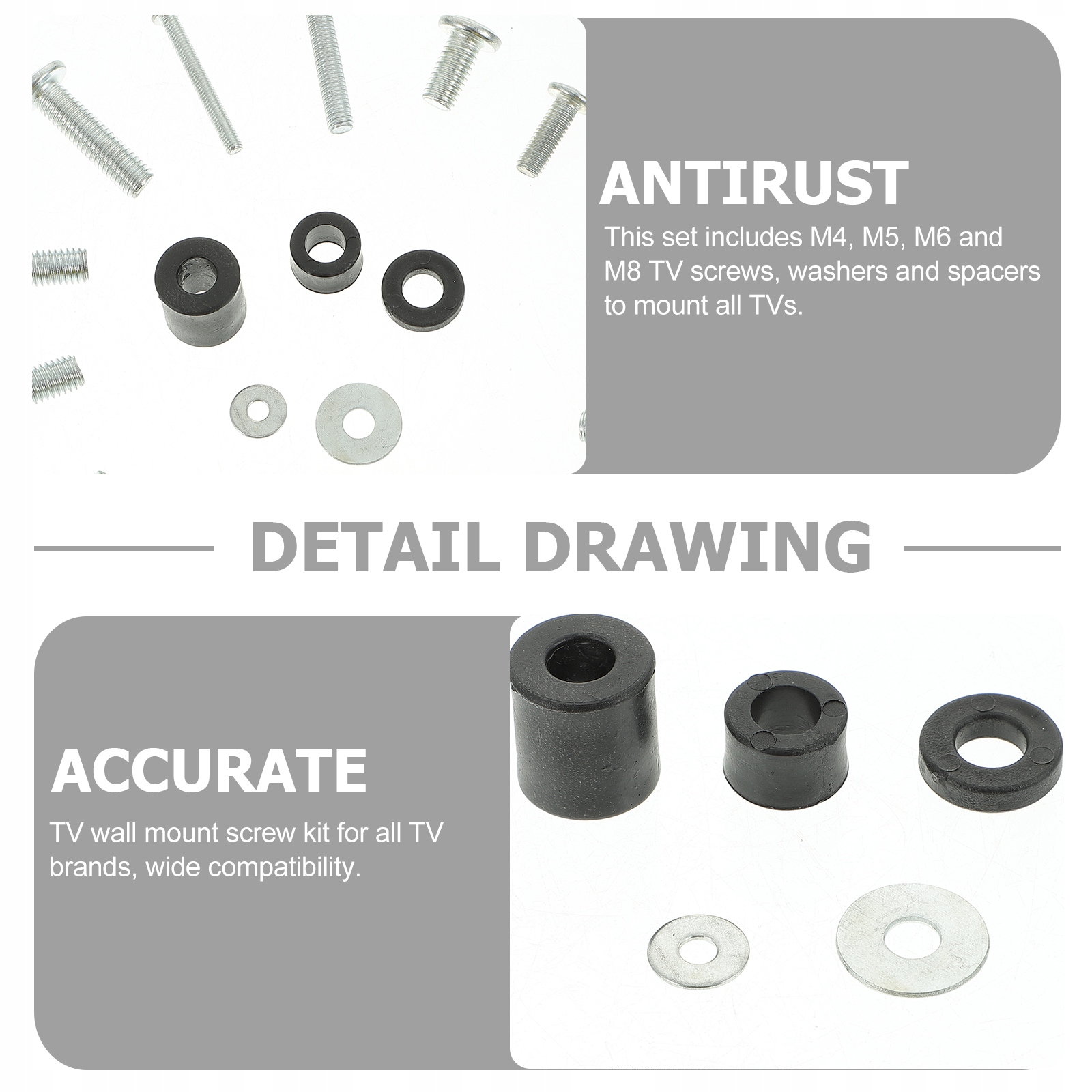 UCHWYT TV ŚRUBY PASKI MOCUJĄCE Standard VESA 400 x 300